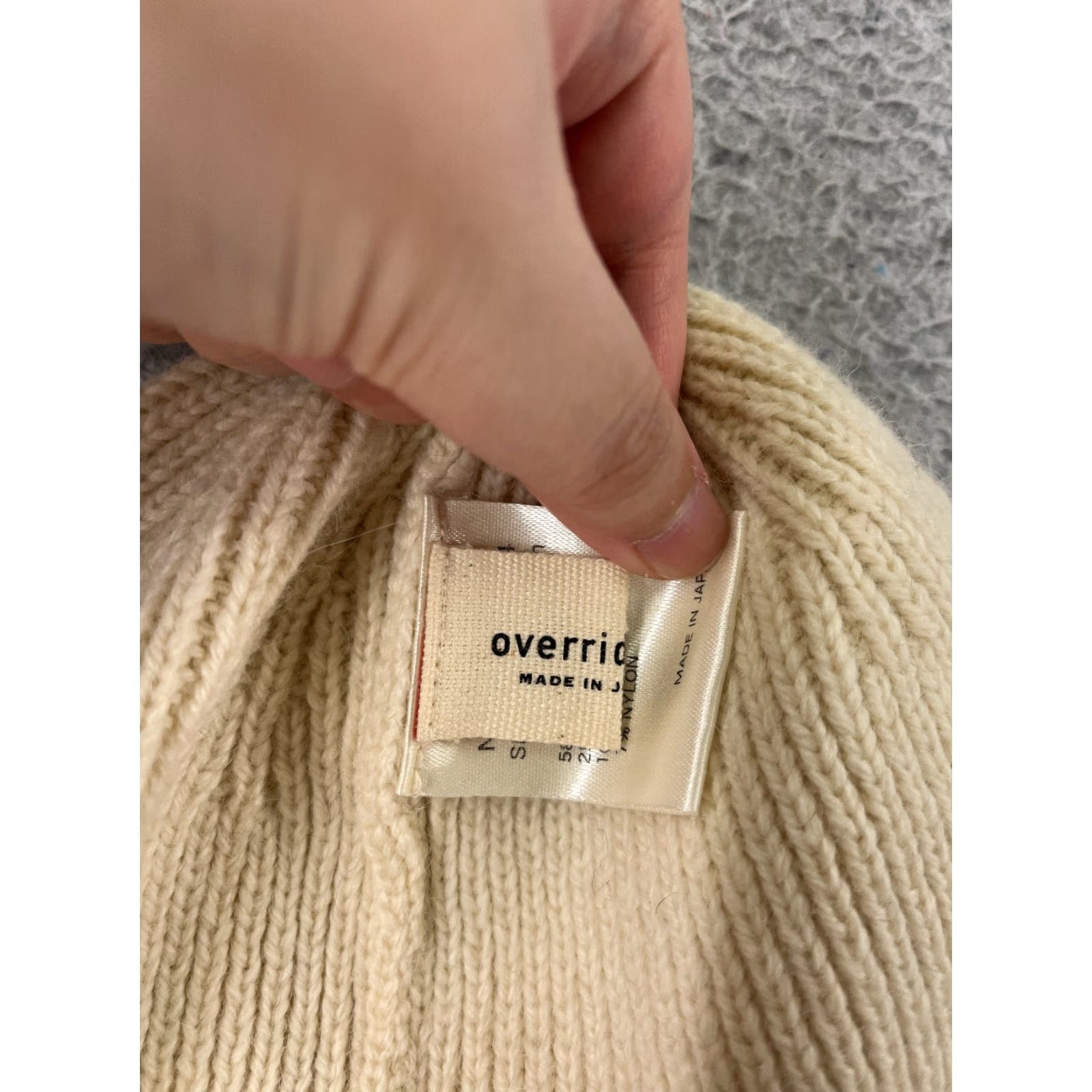Doublet Override Beanie Womens One Size Ivory Alpaca Knit Ski Hat Size ONE SIZE - 5 Thumbnail