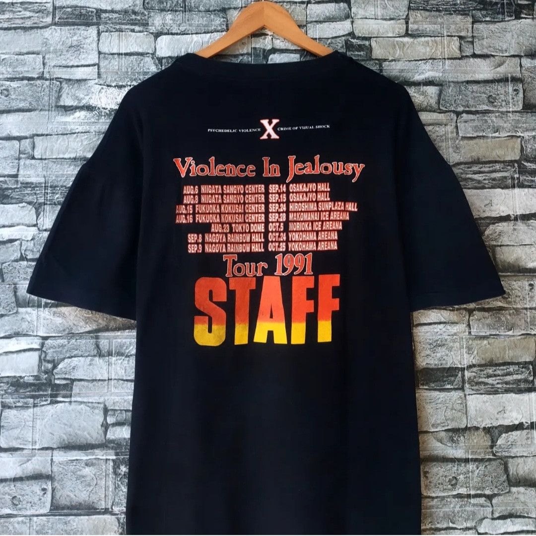 Band Tees Vintage X JAPAN Violence in Jealousy Tour 1991 Size US XL / EU 56 / 4 - 4 Thumbnail