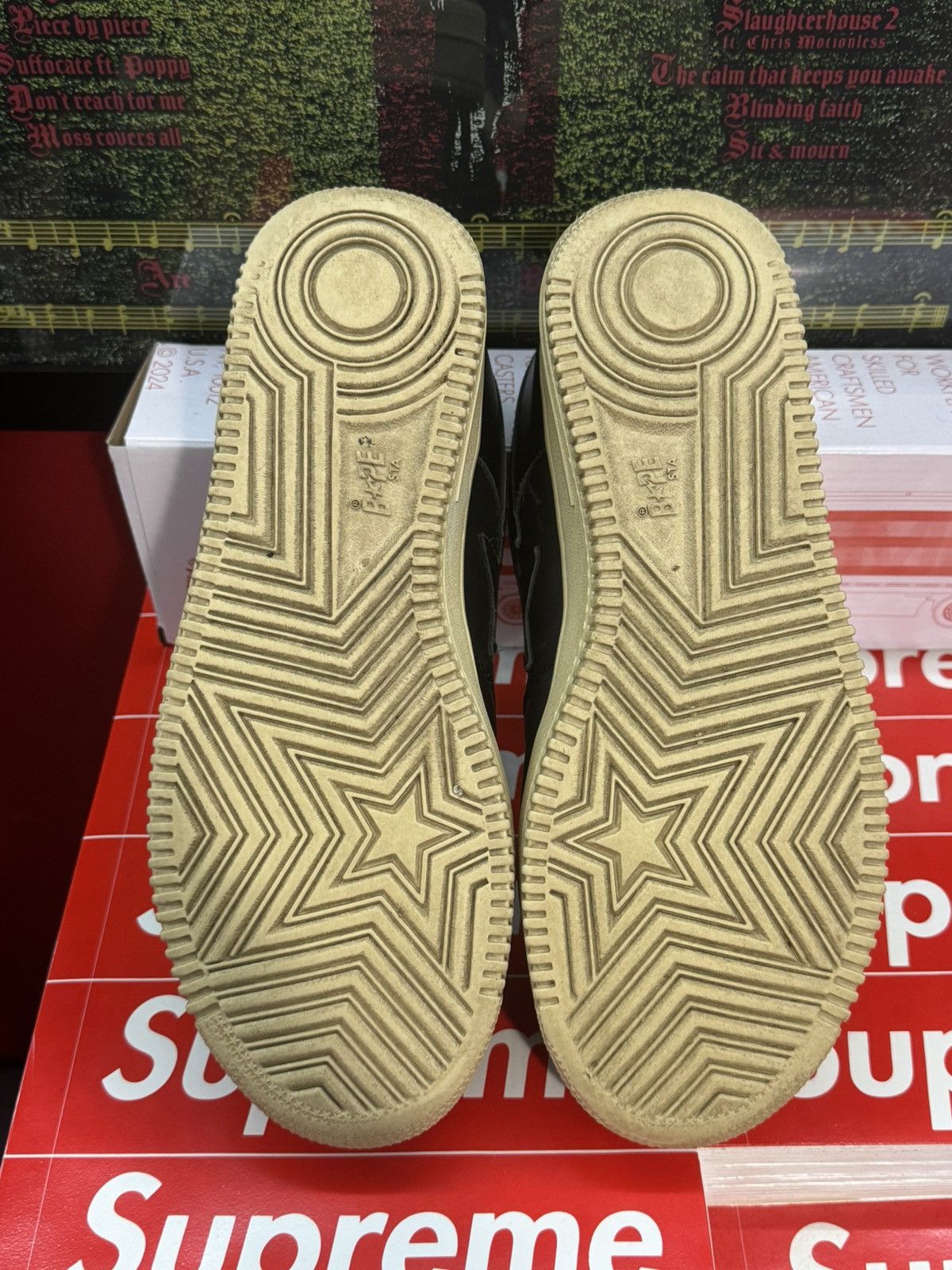 Bape Leather Bapesta Size US 9 / EU 42 - 6 Thumbnail