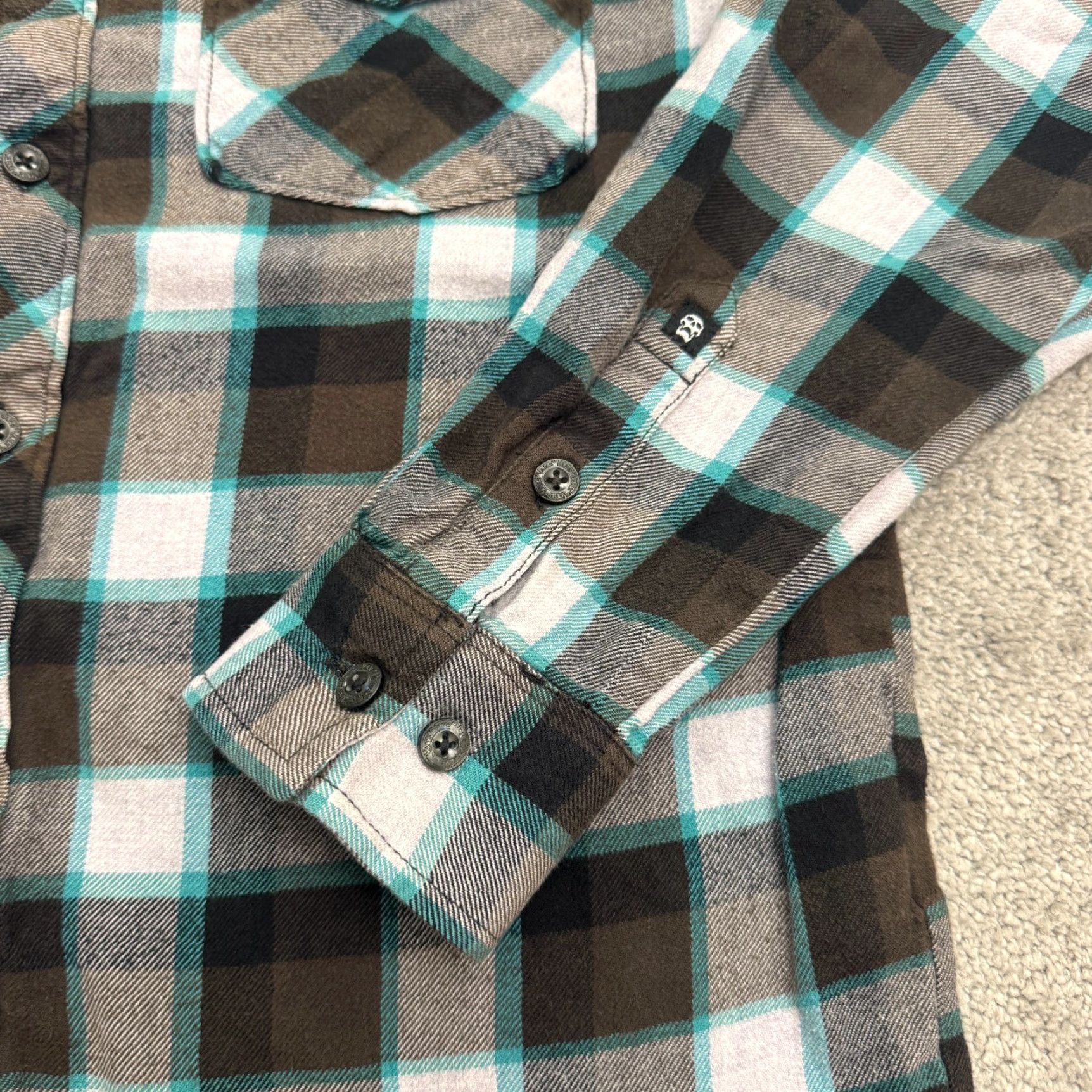 Vans VANS Shirt Men Small S Brown Teal Plaid Cotton Flannel Button-Up Vintage: Fall Collection 2010 Casual Streetwear Size US S / EU 44-46 / 1 - 7 Thumbnail
