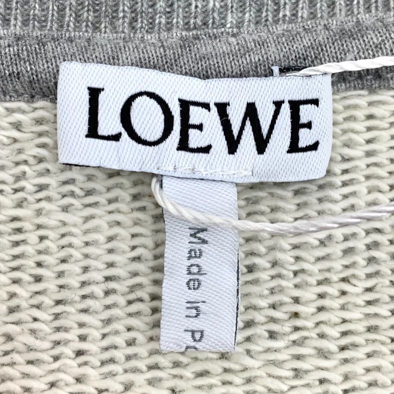 Loewe Loewe Gray logo embossed cotton round neck long sleeve hoo Size S / US 4 / IT 40 - 6 Thumbnail