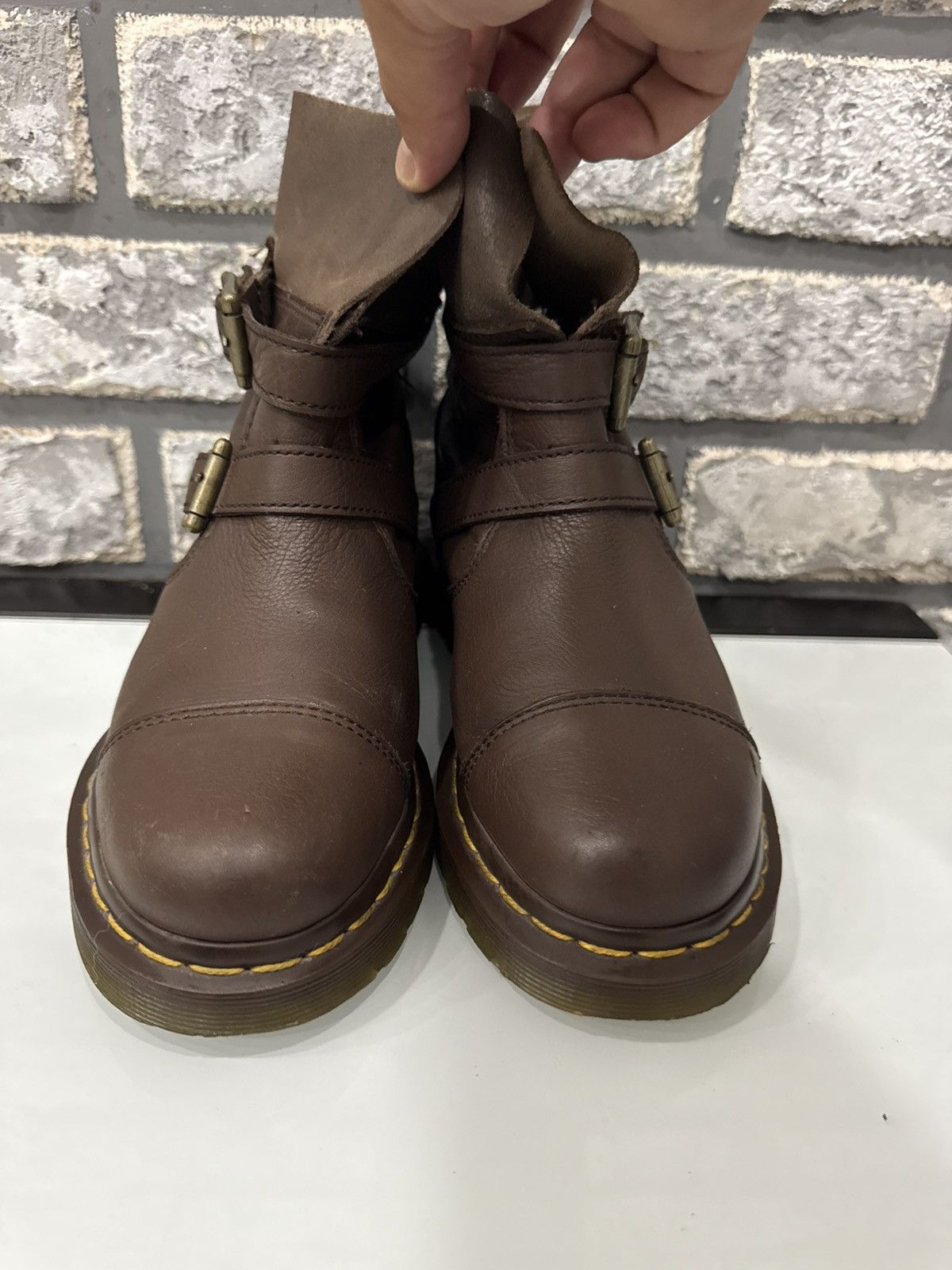 Dr. Martens Kristy Dark Brown Virgina Darken Suede Boots Dr.Martens Size US 7 / IT 37 - 6 Thumbnail
