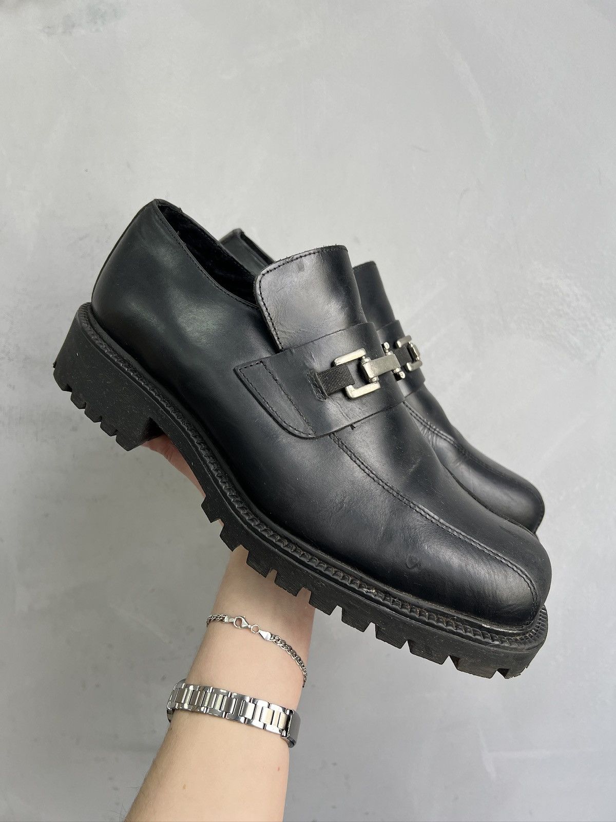 Burton Burton London Archive leather platform boots new Rock y2k Size US 12 / EU 45 - 2 Thumbnail