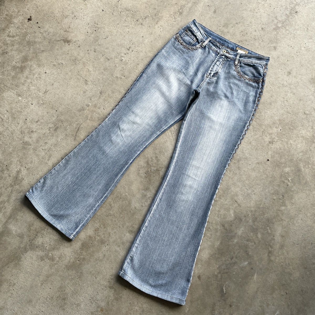 Japanese Brand Vintage Japanese Faded Flare/Bootcut Women Denim Jeans Pants Size US 31 - 3 Thumbnail