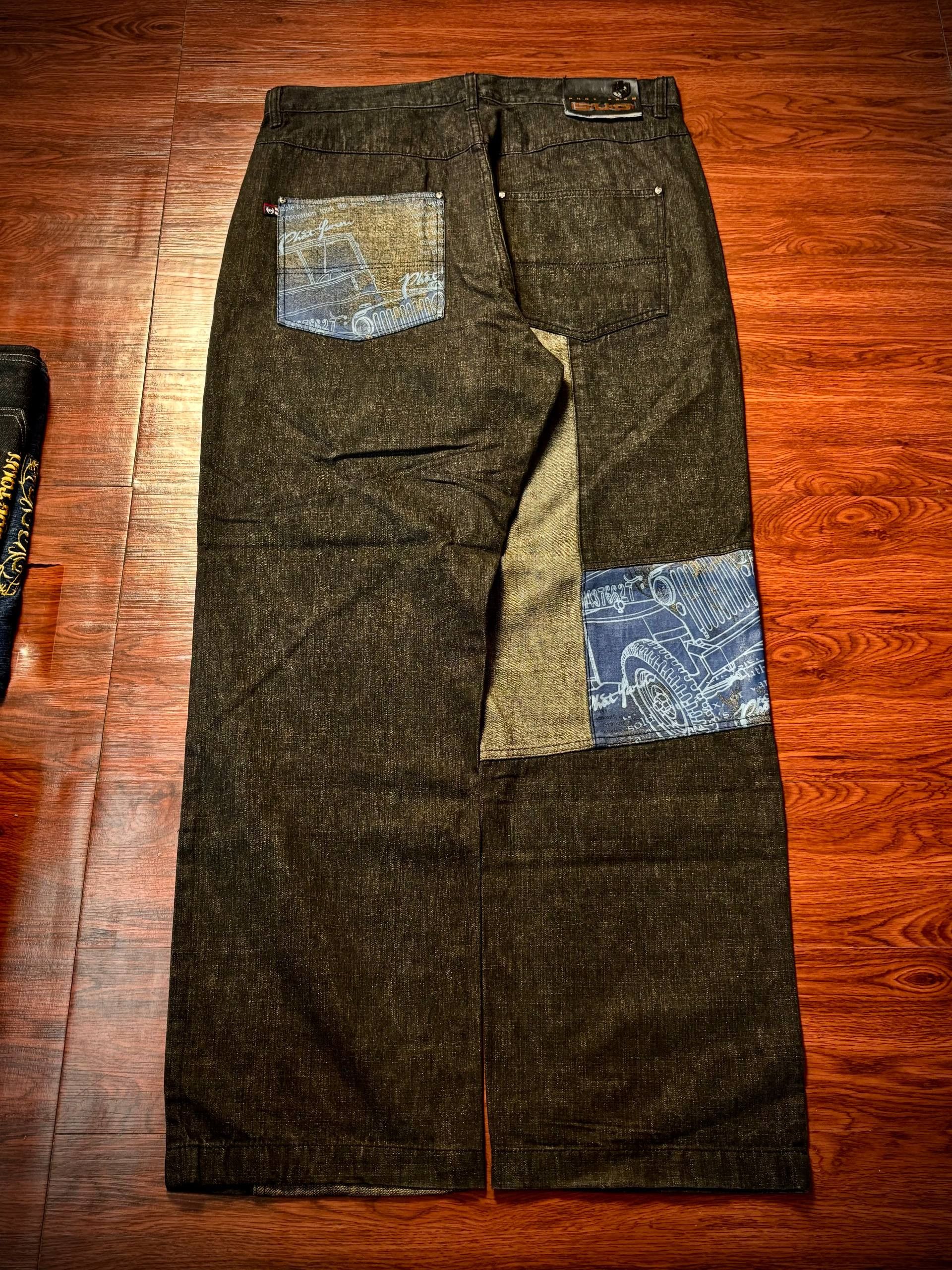 Phat Farm Vintage 00s Phat Farm Jeep S.U.G All over Prints Denim Pants Size US 36 / EU 52 - 2 Thumbnail