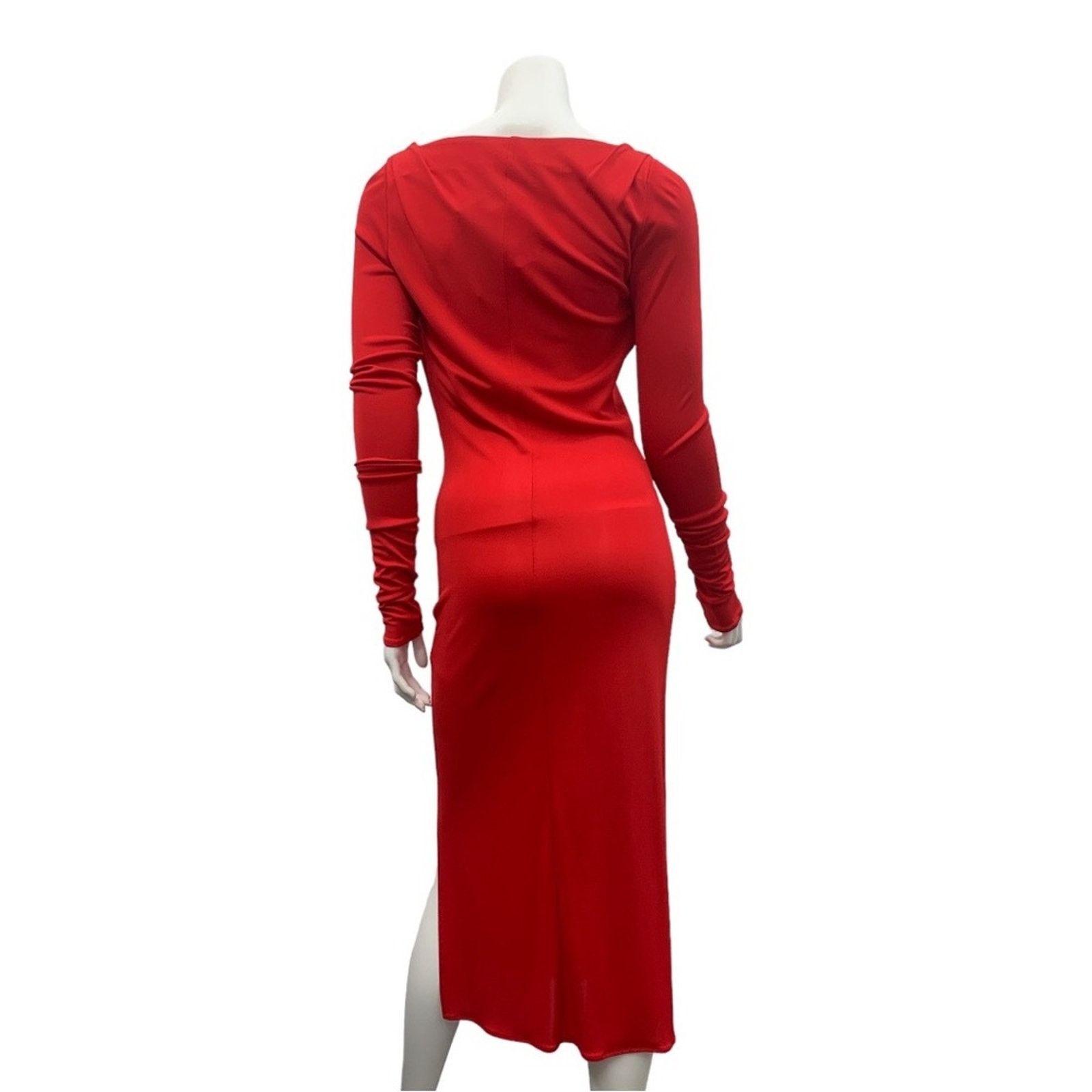 Versace NWT Versace Red Long Sleeve Knee-Length Dress Size S / US 4 / IT 40 - 2 Thumbnail