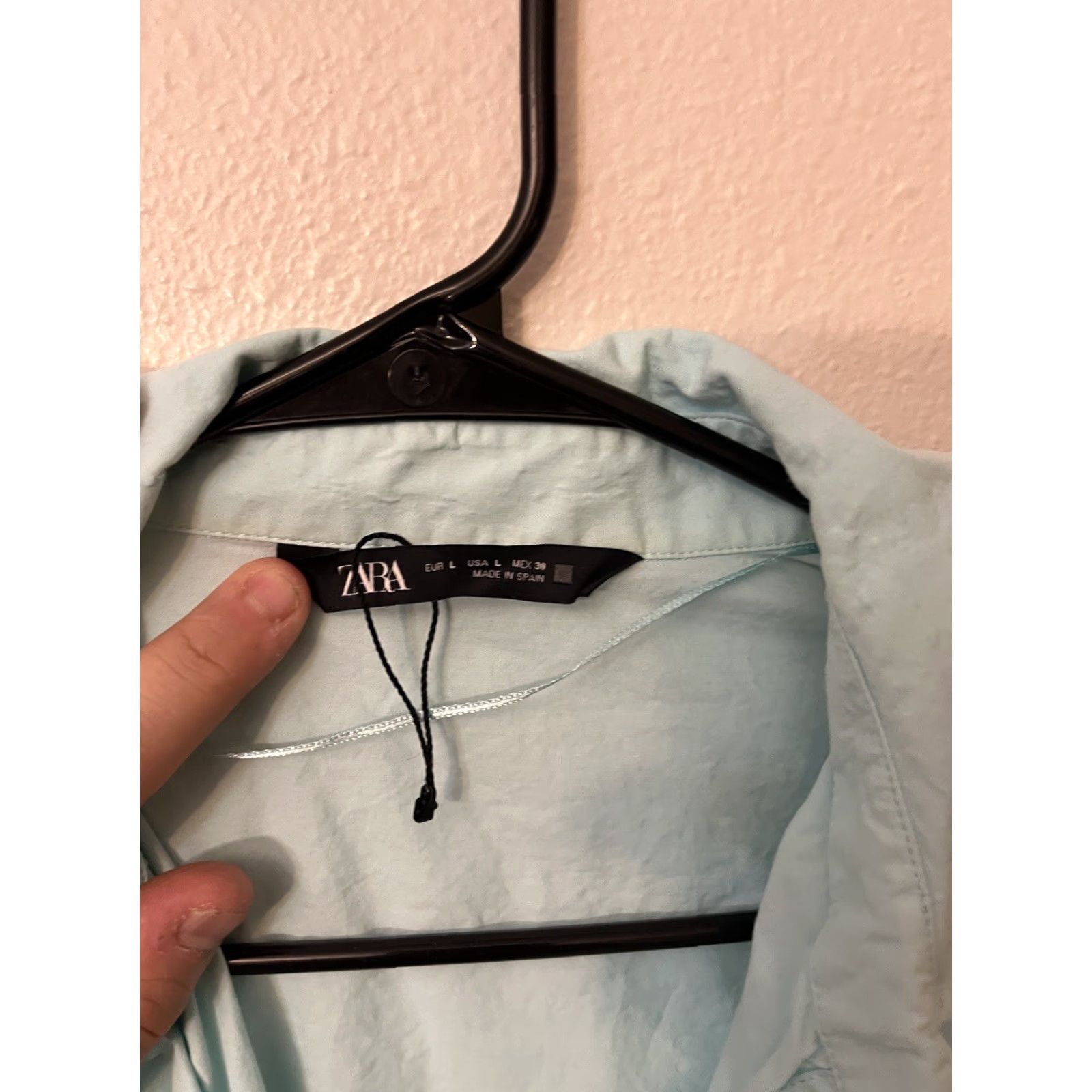 Zara VINTAGE Zara Women's Long Sleeve Denim Shirt Casual Relaxed Blue 1970s Fashion Womens Size L / US 10 / IT 46 - 2 Thumbnail
