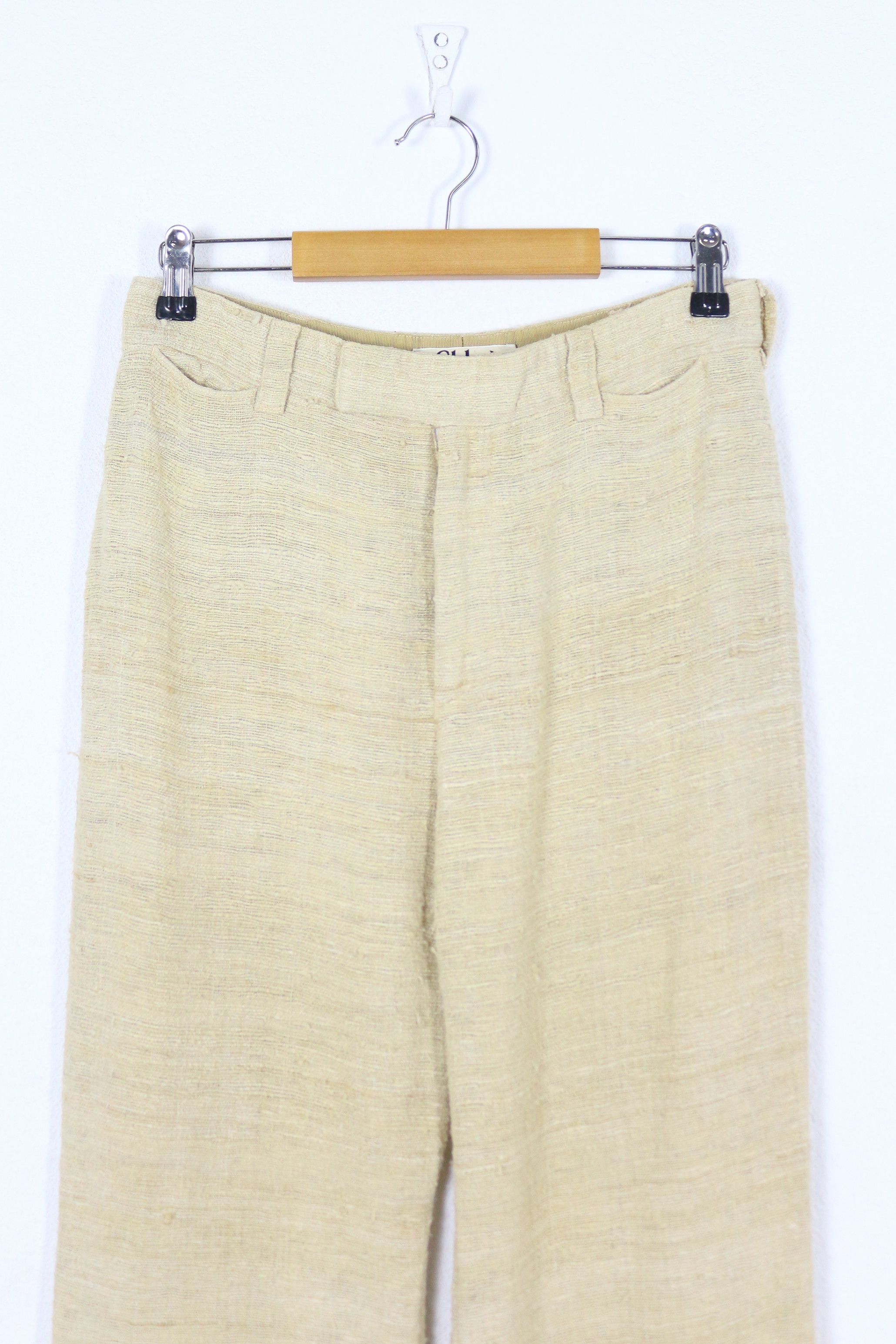 Chloe Chloe Ecru Beige Silk Unstructured Trousers Pants 38 Size 27" / US 4 / IT 40 - 2 Thumbnail