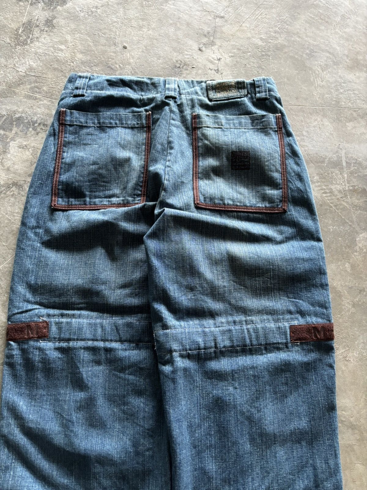 Marithe + Francois Girbaud RARE MFG marithe francois girbaud BAGGY STRAP WIDE LEG JEANS Size US 35 - 19 Thumbnail