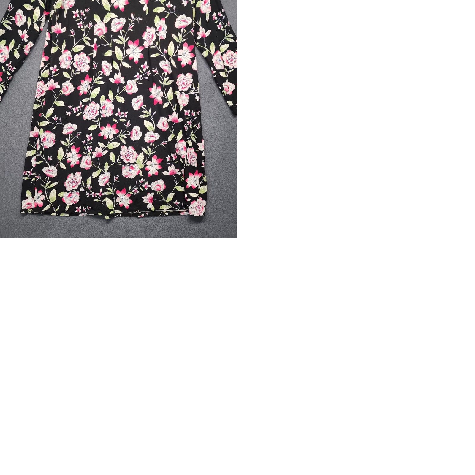 J. Jill J Jill Wearever Collection Dress Women 1X Black Floral Shift Long Sleeve Midi Pullover Casual Womens (no extra text) Size XL / US 12-14 / IT 48-50 - 9 Thumbnail