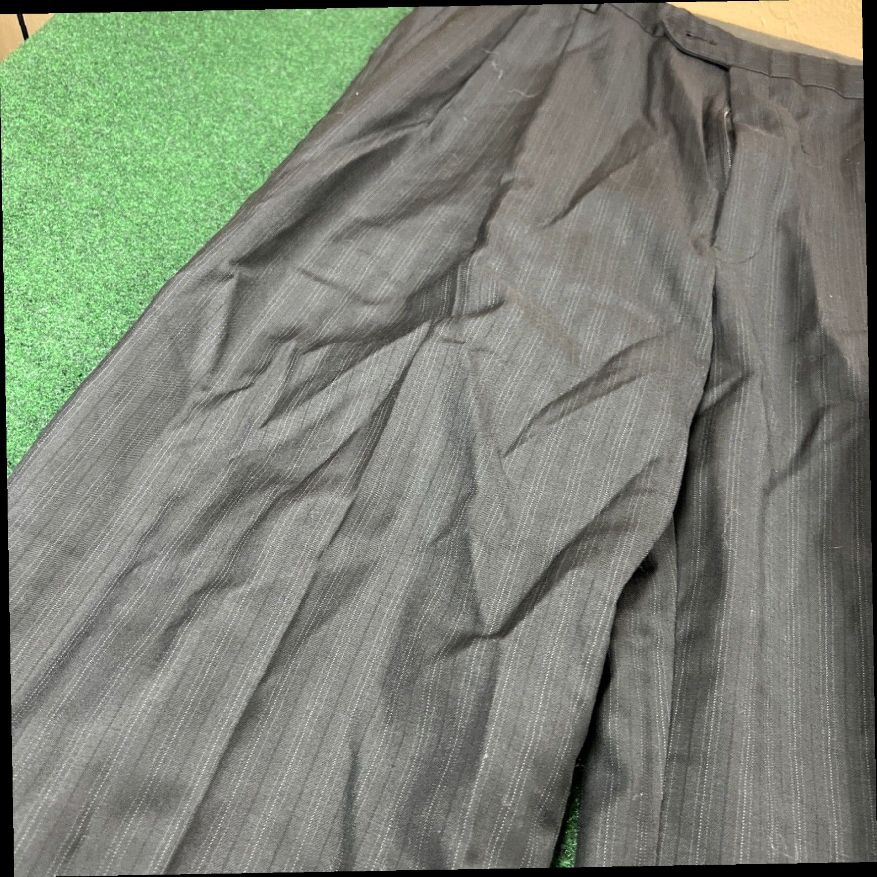 Hart Schaffner Marx mens black HART SCHAFFNER MARX dress suit pants trousers 34X32 Size 34R - 2 Thumbnail