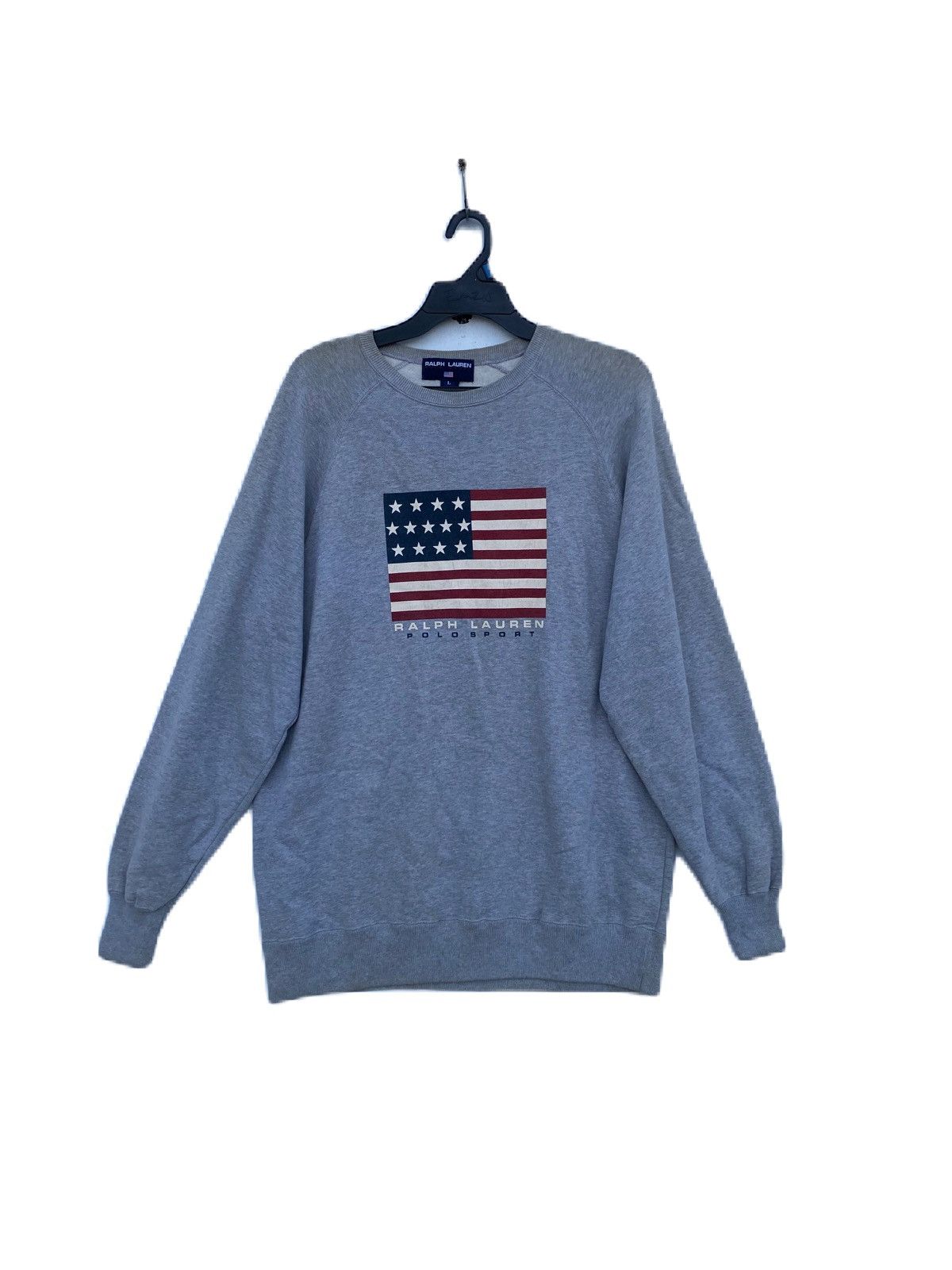 RALPH LAUREN POLO SPORT SWEATSHIRT AMERICAN FLAG DESIGN