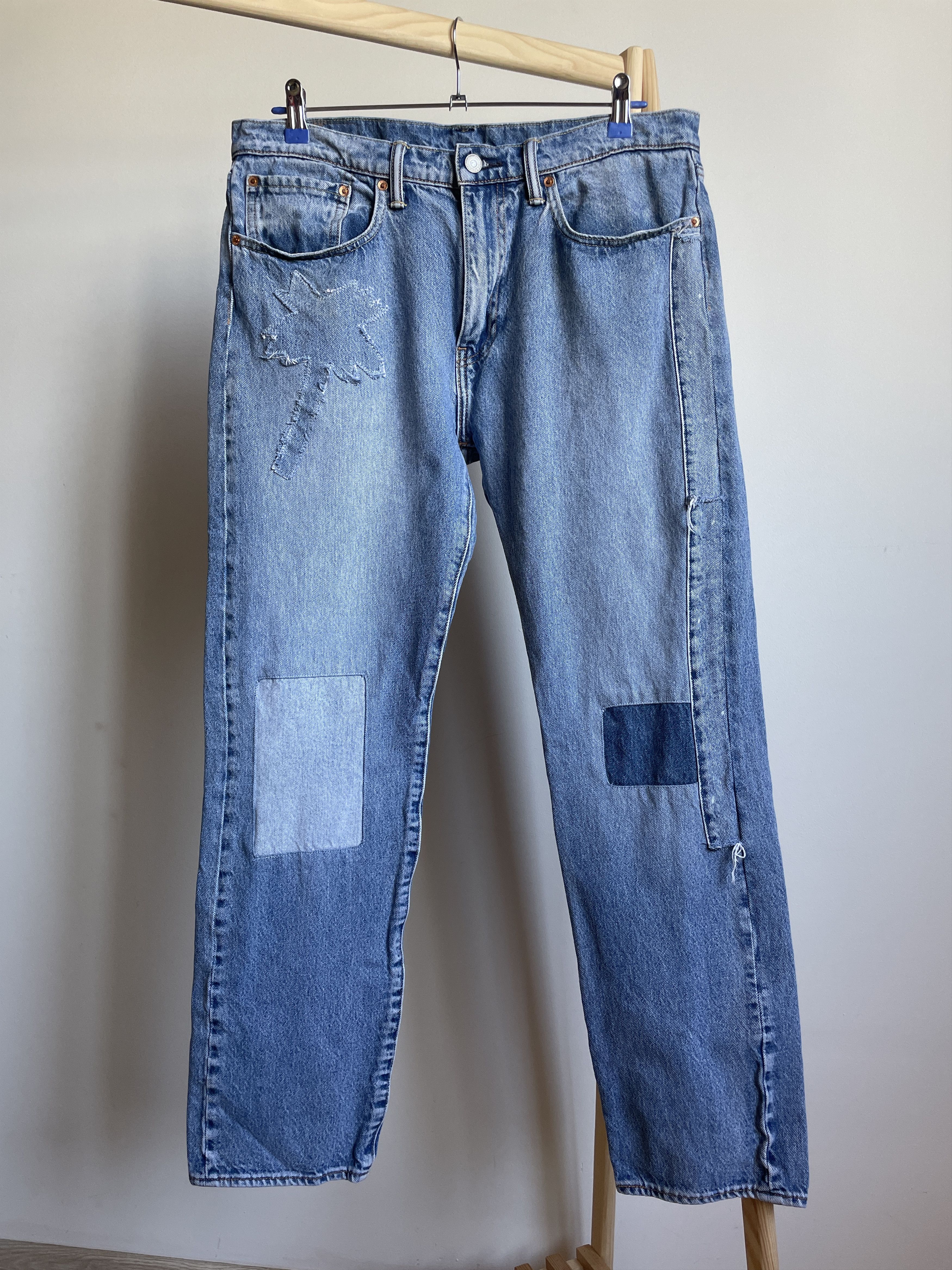 Levi's Levi's 502 Patchwork Denim Size 34x32 Size US 34 / EU 50 - 1 Thumbnail