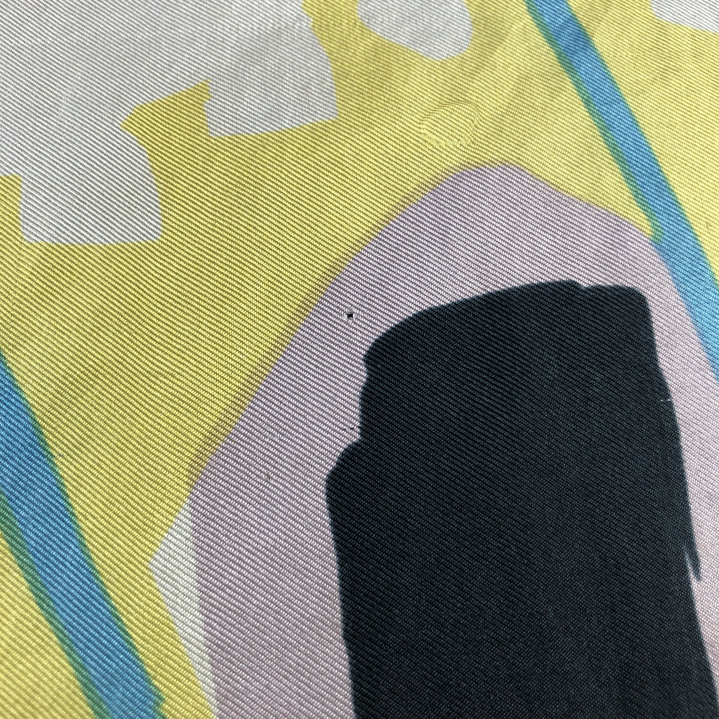 Japanese Brand P.A.S Luxury Abstract Hand Rolled Silk Scarf M1119 Size ONE SIZE - 17 Thumbnail