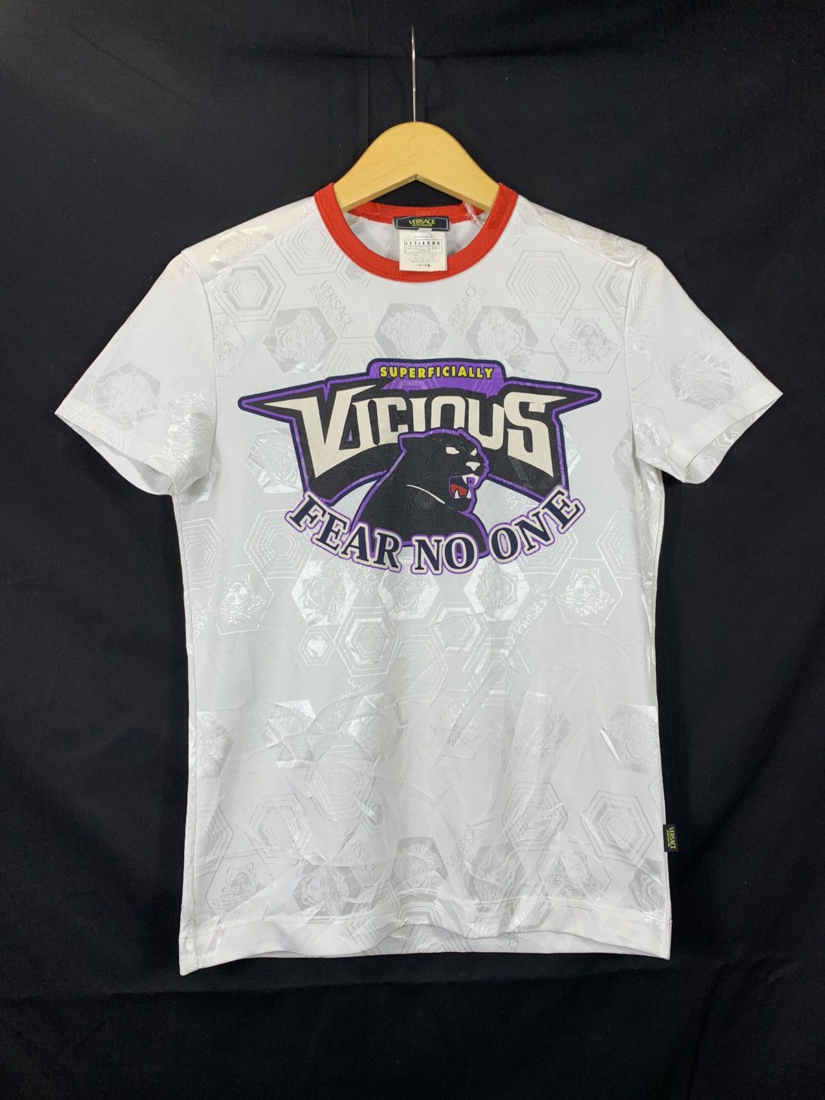 Versace Vintage Versace Jeans Fear No One Monogram Size US S / EU 44-46 / 1 - 1 Thumbnail