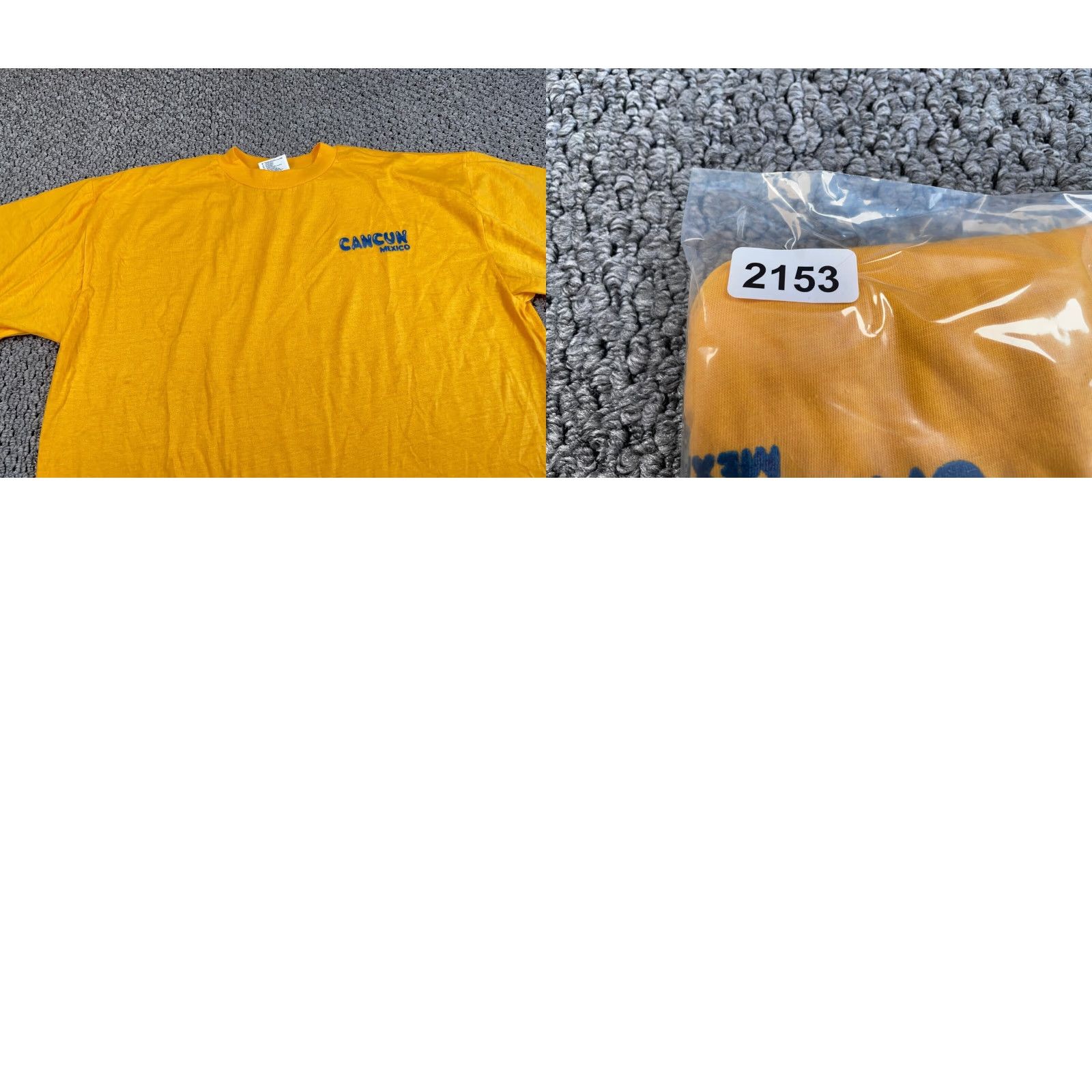 Vintage VINTAGE Cancun Mexico T-Shirt Adult One Size (2XL) Gold Yellow Single Stitch Y2K Size US XXL / EU 58 / 5 - 8 Thumbnail