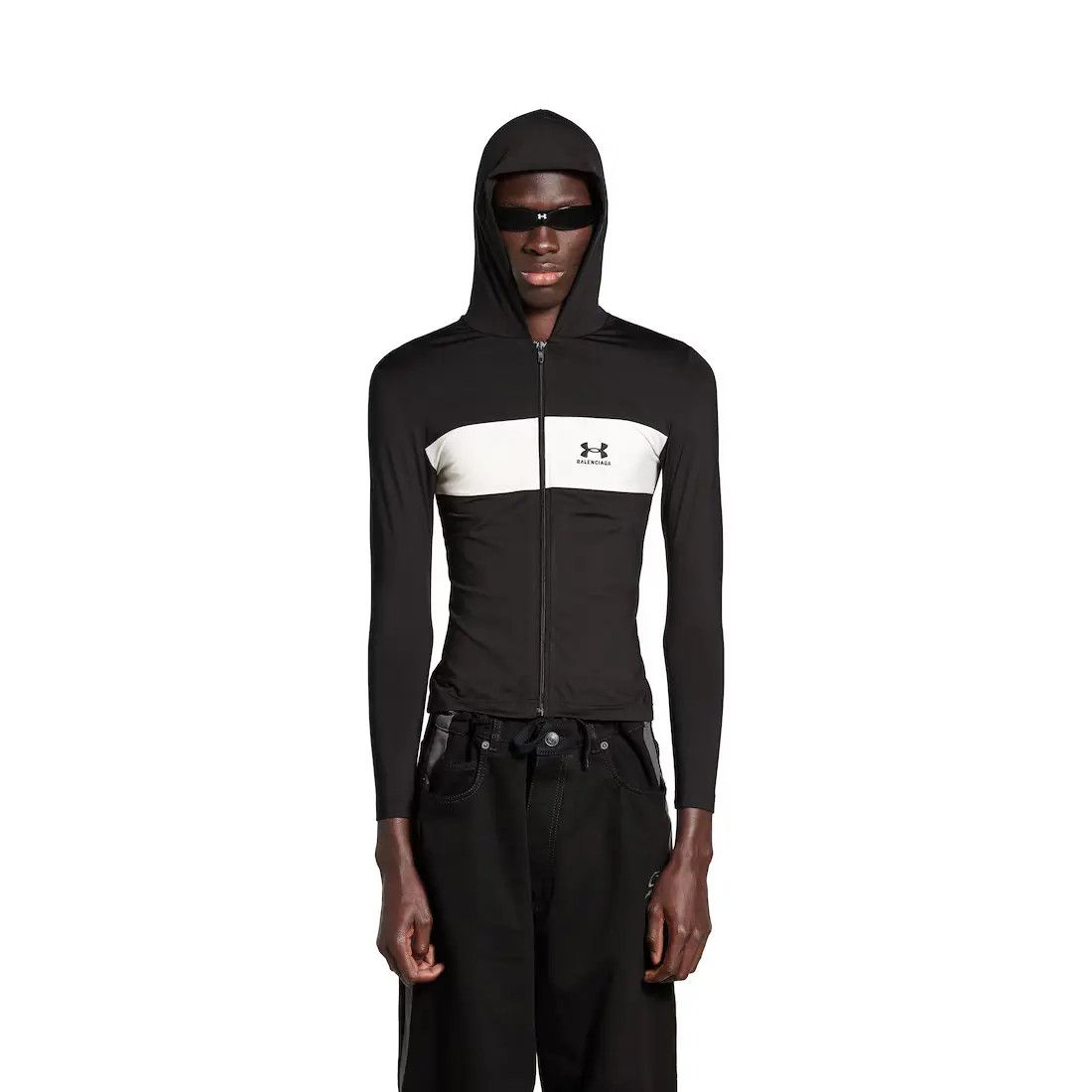 Balenciaga × Under Armour o1w1db10425 Under Armour® Sweatsuit Hoodie in Black/White Size US L / EU 52-54 / 3 - 1 Thumbnail