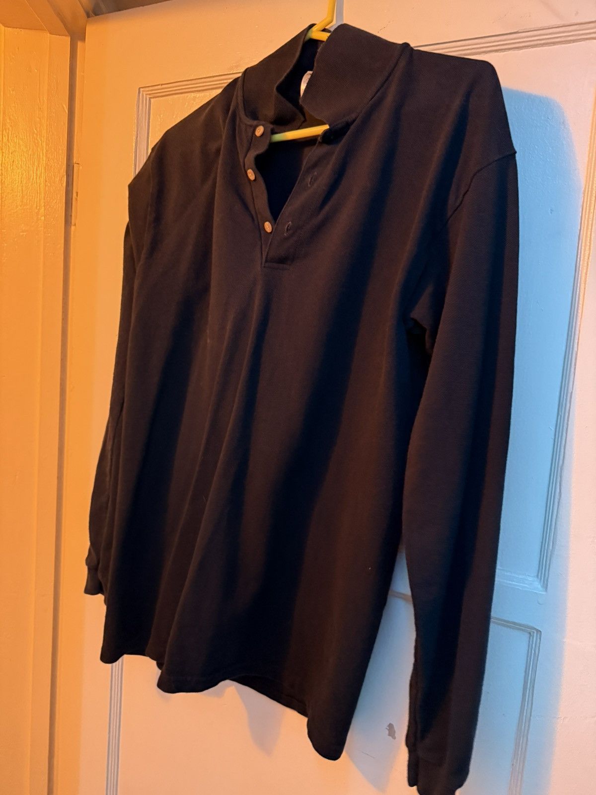 Vintage USED S LONGSLEEVE NAVY BLUE POLO Size US S / EU 44-46 / 1 - 8 Thumbnail