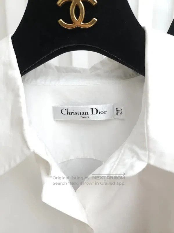 Dior Dior White Cotton Long Sleeve Dress . Size S / US 4 / IT 40 - 7 Thumbnail