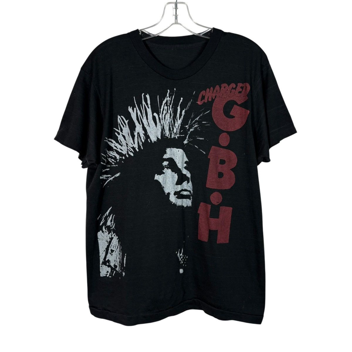Band Tees Vintage 90s Charged GBH Single Stitch Colin Abraham Tee Punk Size US L / EU 52-54 / 3 - 1 Thumbnail