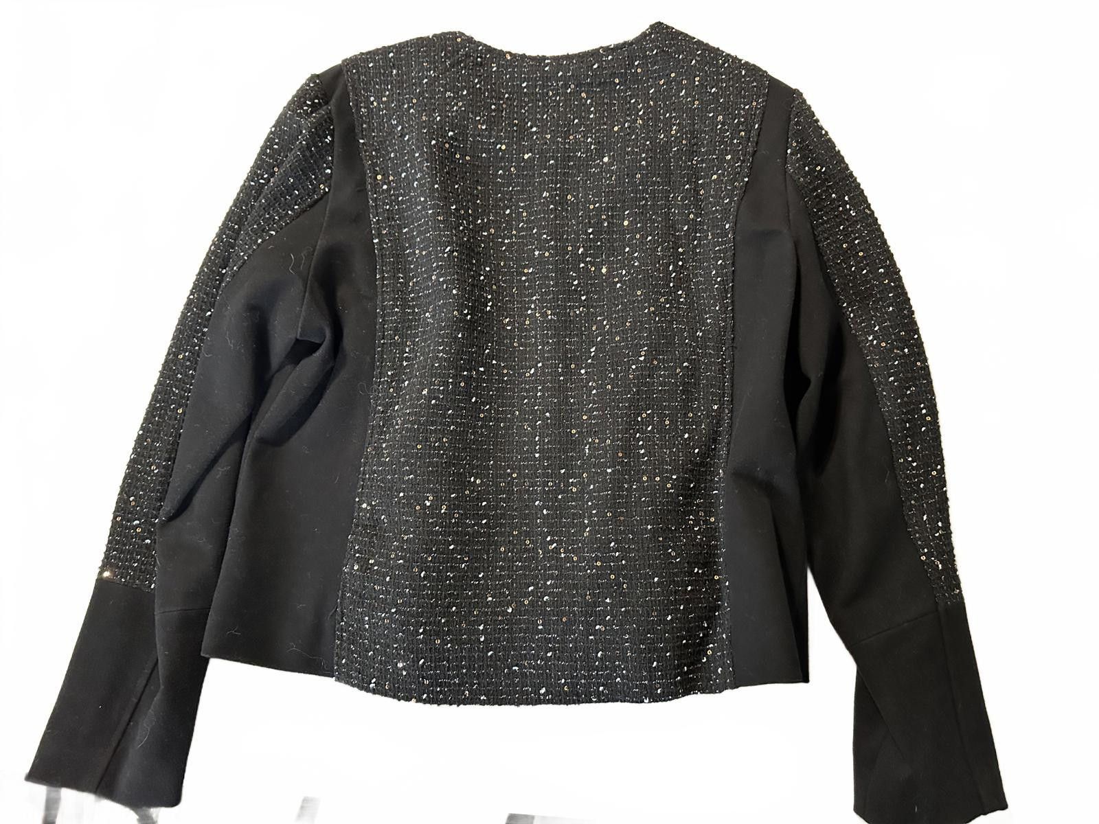 Designer Baccini Elegant Black Sparkly Jacket Size XL / US 12-14 / IT 48-50 - 5 Thumbnail