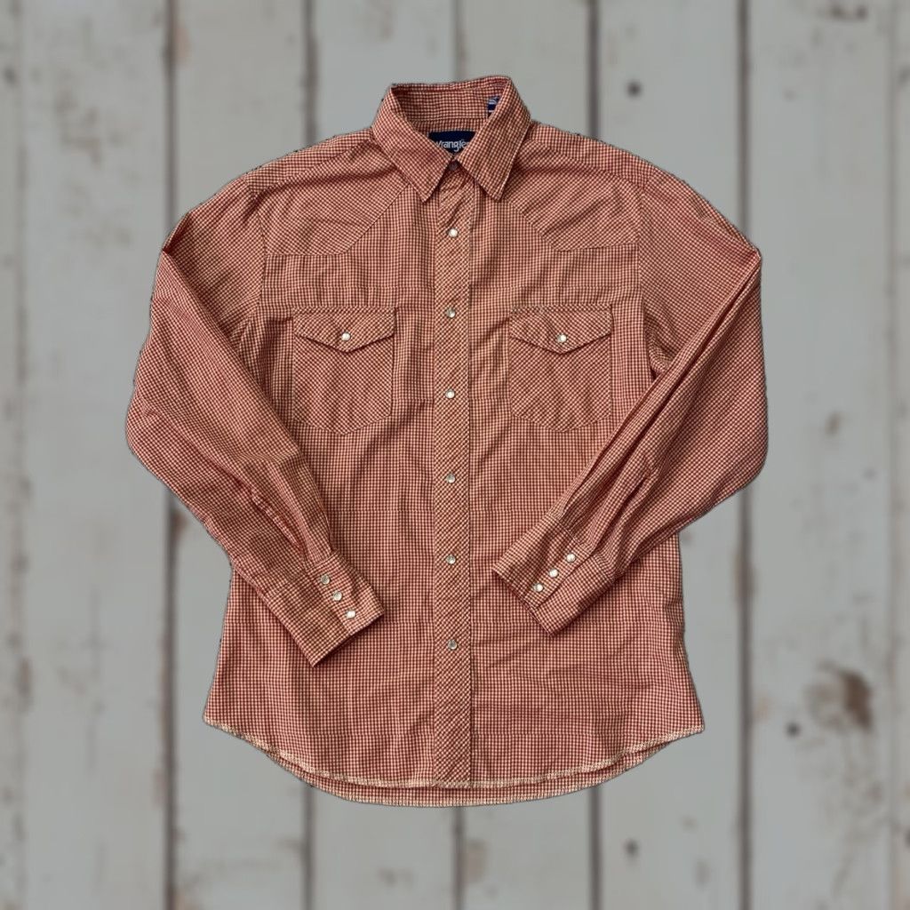 Wrangler VINTAGE Wrangler Pearl Snap Shirt Plaid Cowboy Western Mens Medium Red Plaid Cowboy Western Pearl Snap Shirt Mens Medium Size US M / EU 48-50 / 2 - 1 Thumbnail