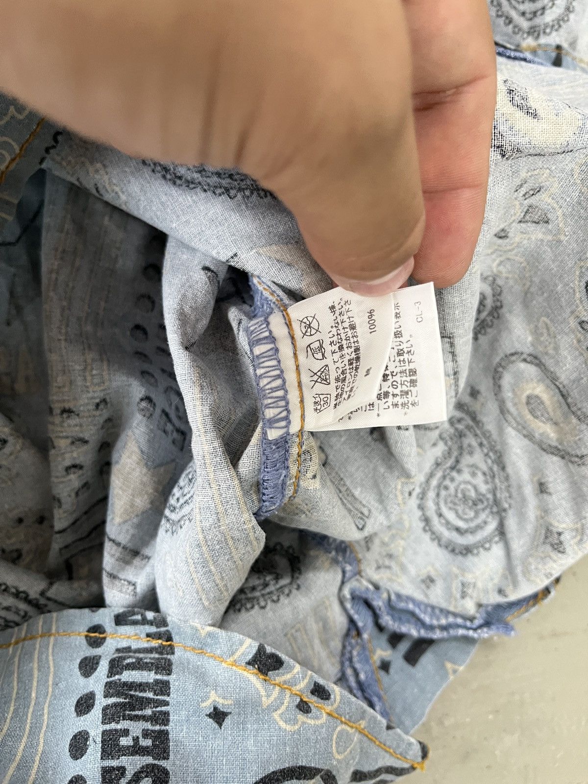 Issey Miyake Ne Net Cat Paisley Indigo Denim Long Sleeve Button Up Shirt Size US L / EU 52-54 / 3 - 11 Thumbnail