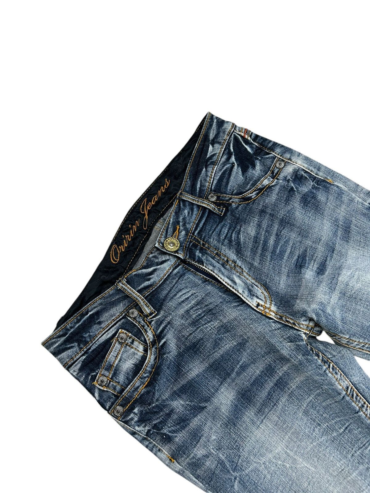 Hysteric Glamour × Japanese Brand Flare Origin Japan Jean Clawn Marks Storm Light Washe Unisex Size US 27 - 6 Thumbnail