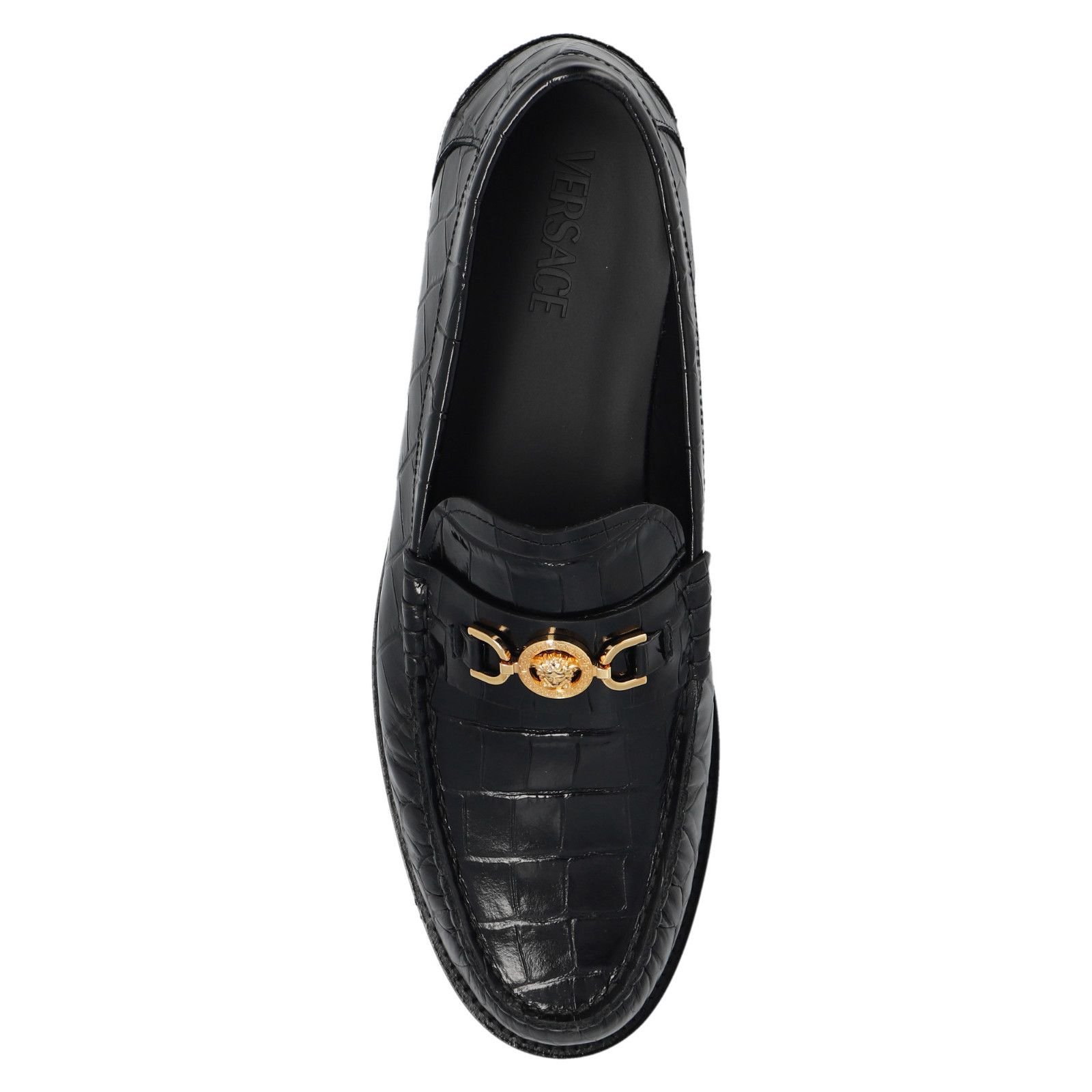 Versace VERSACE Black Leather Loafers New And Authentic (Men's size: Size US 13 / EU 46 - 5 Thumbnail