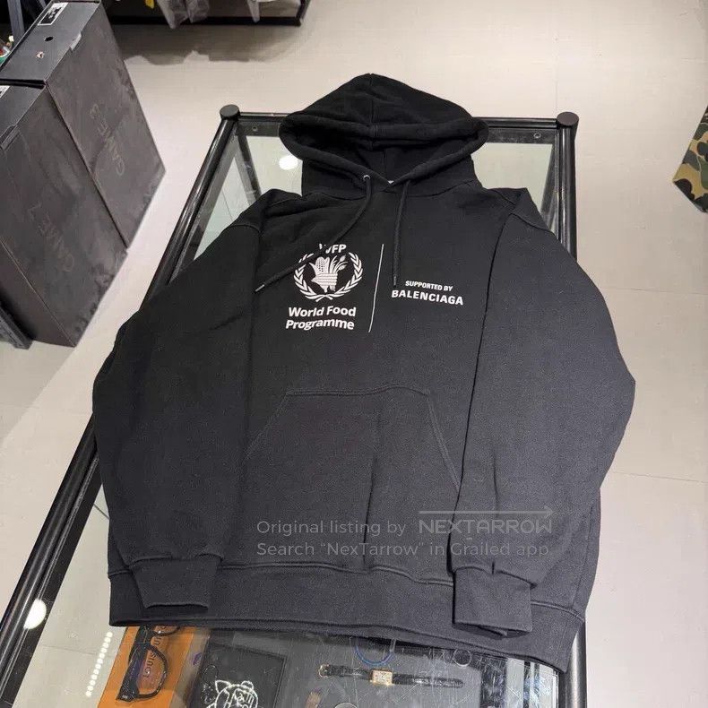 Balenciaga Balenciaga Black Wheat Pattern Hoodie Size US S / EU 44-46 / 1 - 1 Thumbnail