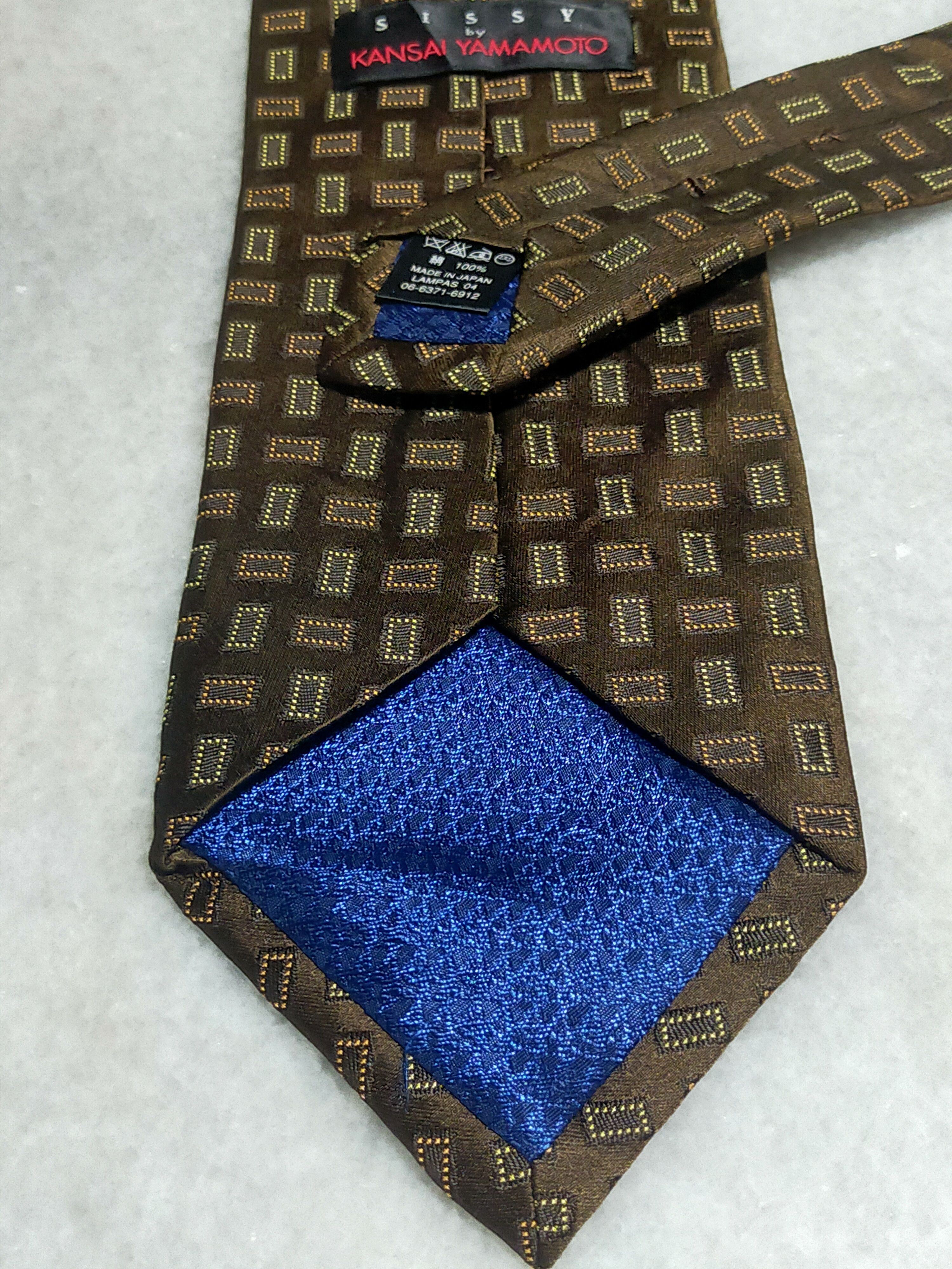 Kansai Yamamoto SISSY BY KANSAI YAMAMOTO BROWN LUXURY SILK TIE Size ONE SIZE - 6 Thumbnail