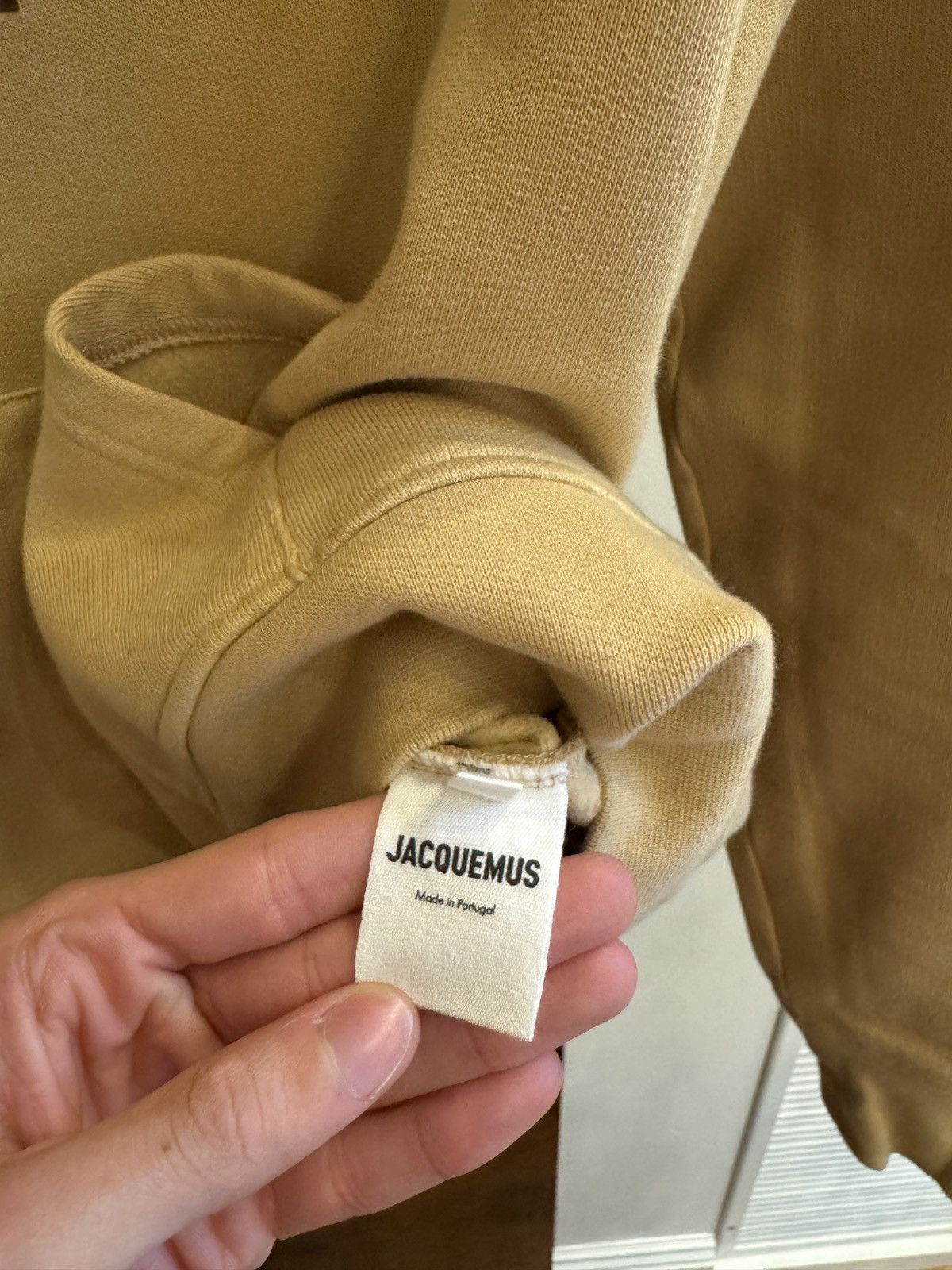 Jacquemus Jacquemus Beige Hoodie with Logo Embroidery Size US S / EU 44-46 / 1 - 6 Thumbnail