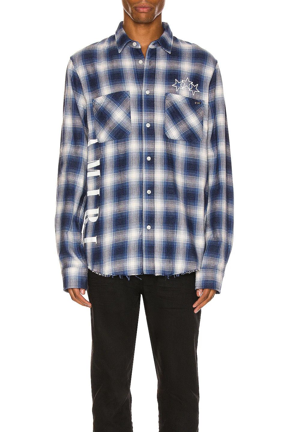 Amiri o1mle0426 Three Star Plaid Button Shirt in Multicolor Size US M / EU 48-50 / 2 - 3 Thumbnail