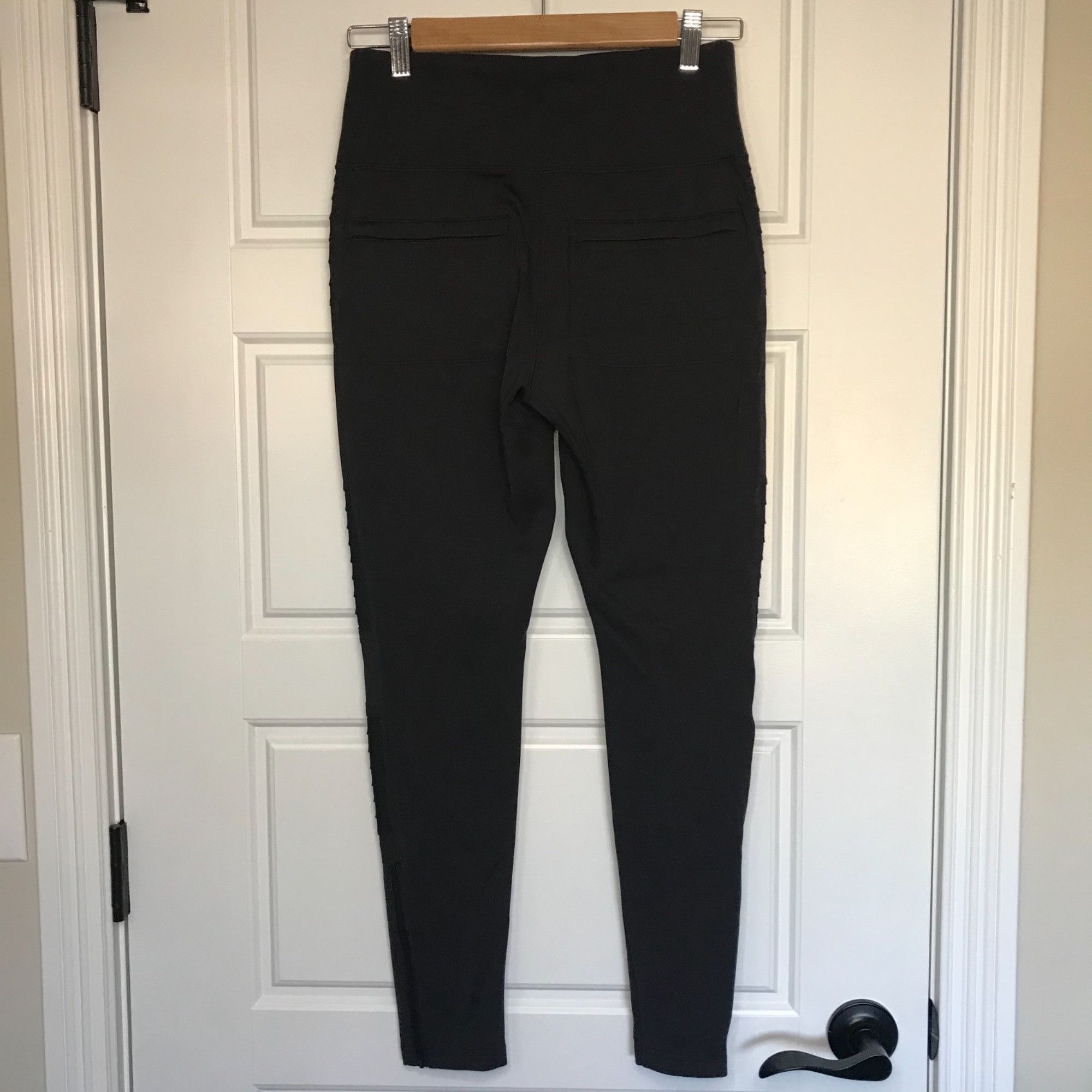 Athleta Athleta Delancey Moto Tight Leggings Women's Medium Black Zi Size 27" / US 4 / IT 40 - 6 Thumbnail