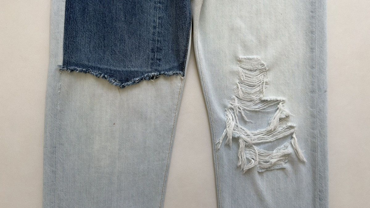 Gallery Dept. Ken 5001 Reworked Washed Blue Jeans Size US 36 / EU 52 - 12 Thumbnail