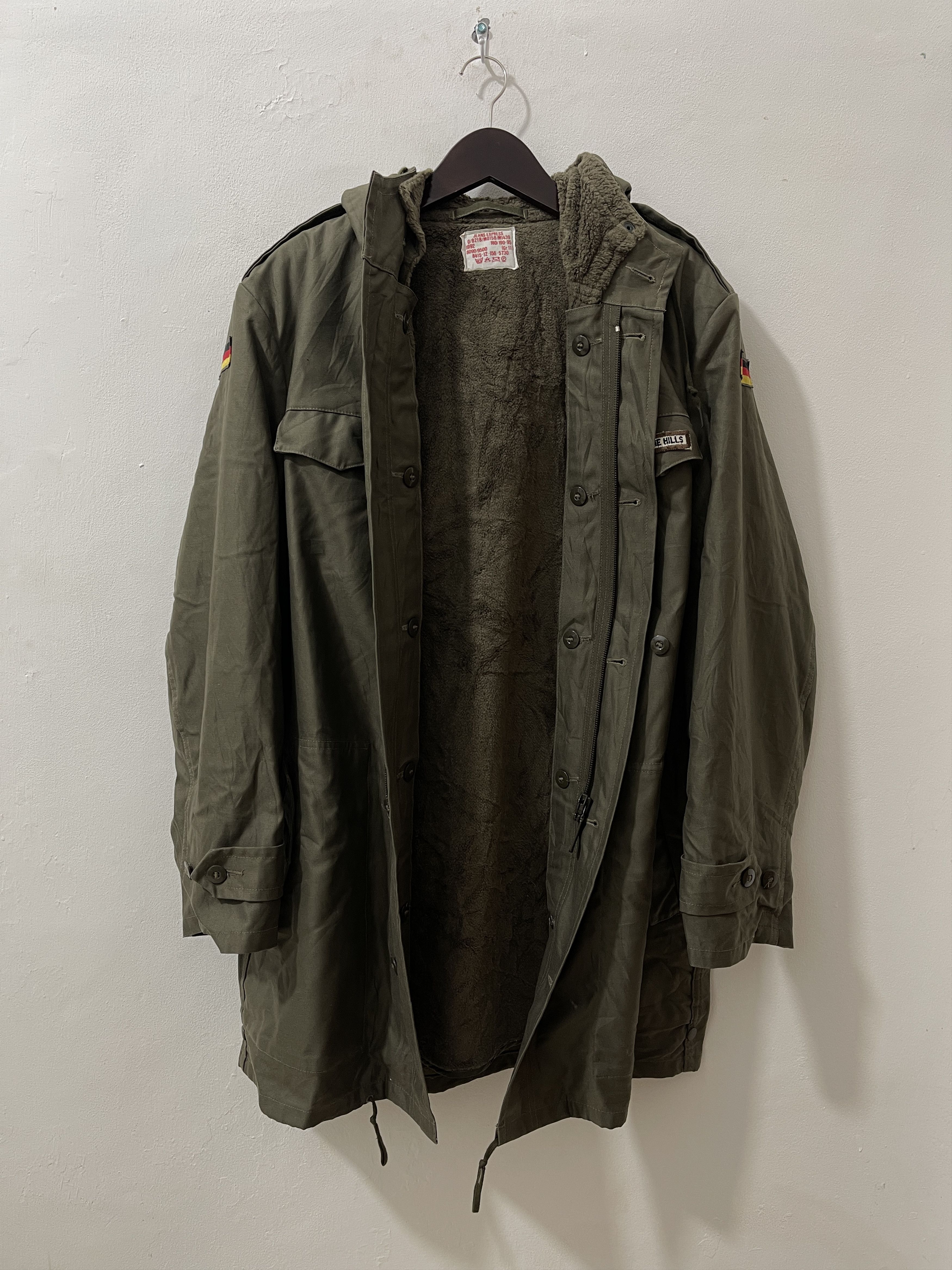 Vintage 1992 German Military Moleskin Fur Parka Jacket Size US L / EU 52-54 / 3 - 10 Thumbnail