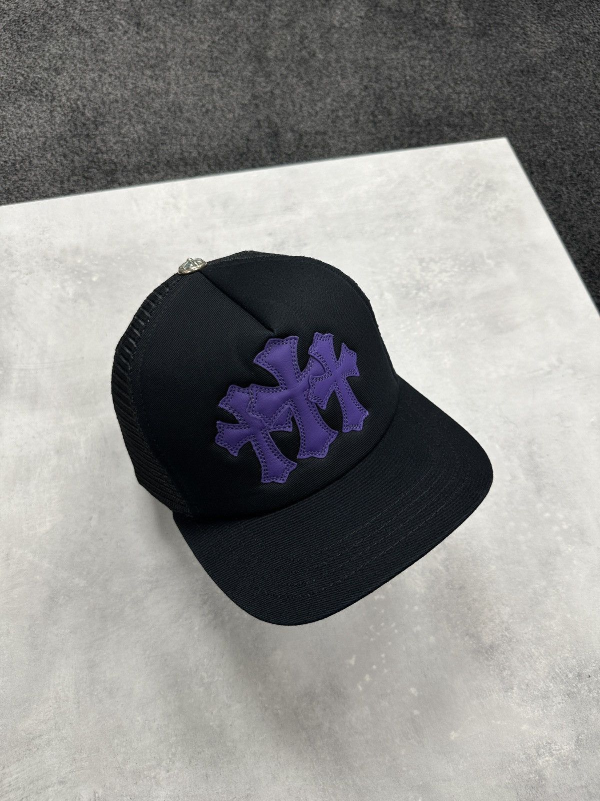 Chrome Hearts Chrome Hearts St Barth 3 Cross Trucker Cap Black Purple Size ONE SIZE - 2 Thumbnail