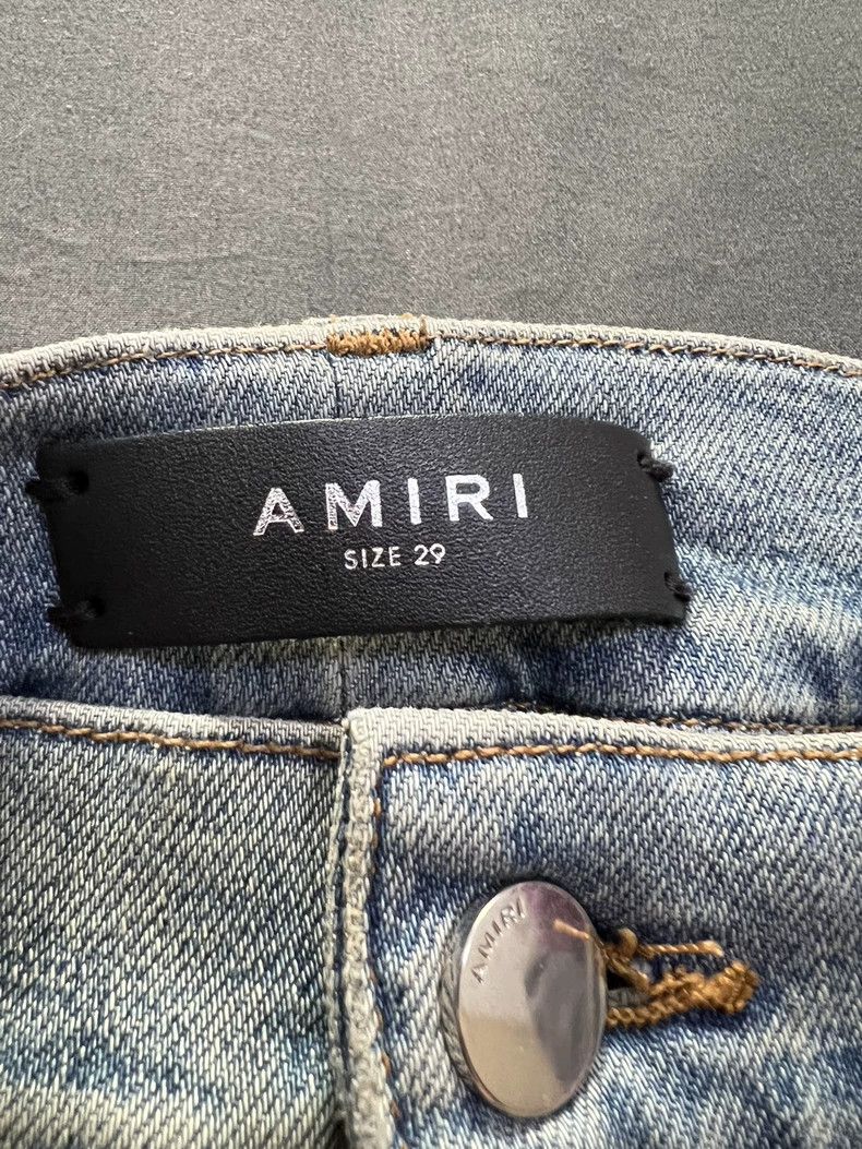 Amiri Amiri 17ss OG Cashew Flower Mx1 Stitched Blue Jeans 2501-Ne Size US 29 - 2 Thumbnail
