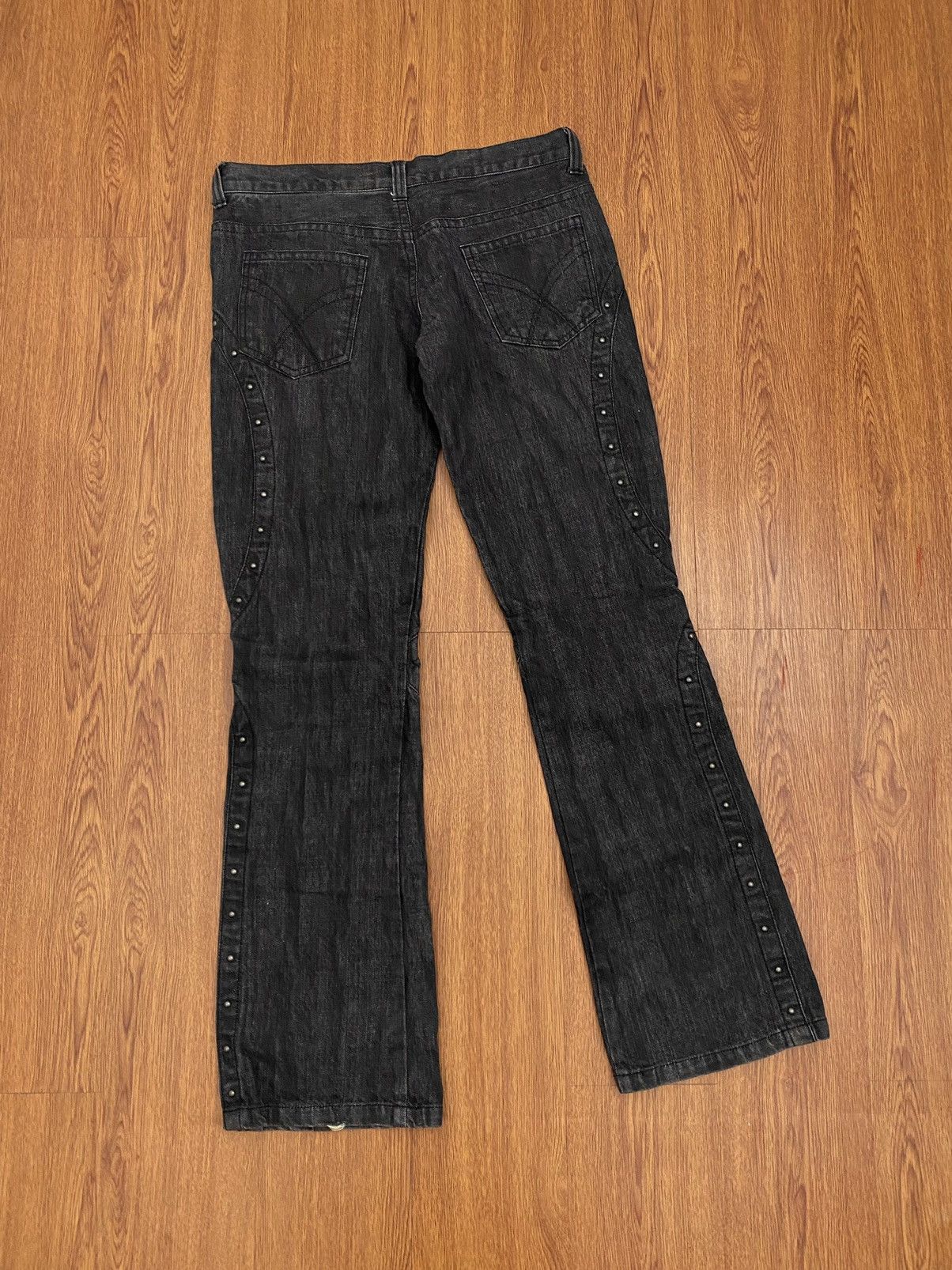 If Six Was Nine × Japanese Brand × Le Grande Bleu (L.G.B.) Shinehill studded flare jeans Size US 32 / EU 48 - 4 Thumbnail