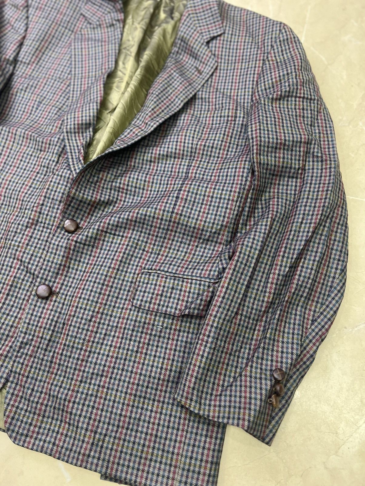 Other Vintage Mark Astor Pure New Wool Check Tweed Blazer Window Size 44R - 5 Thumbnail