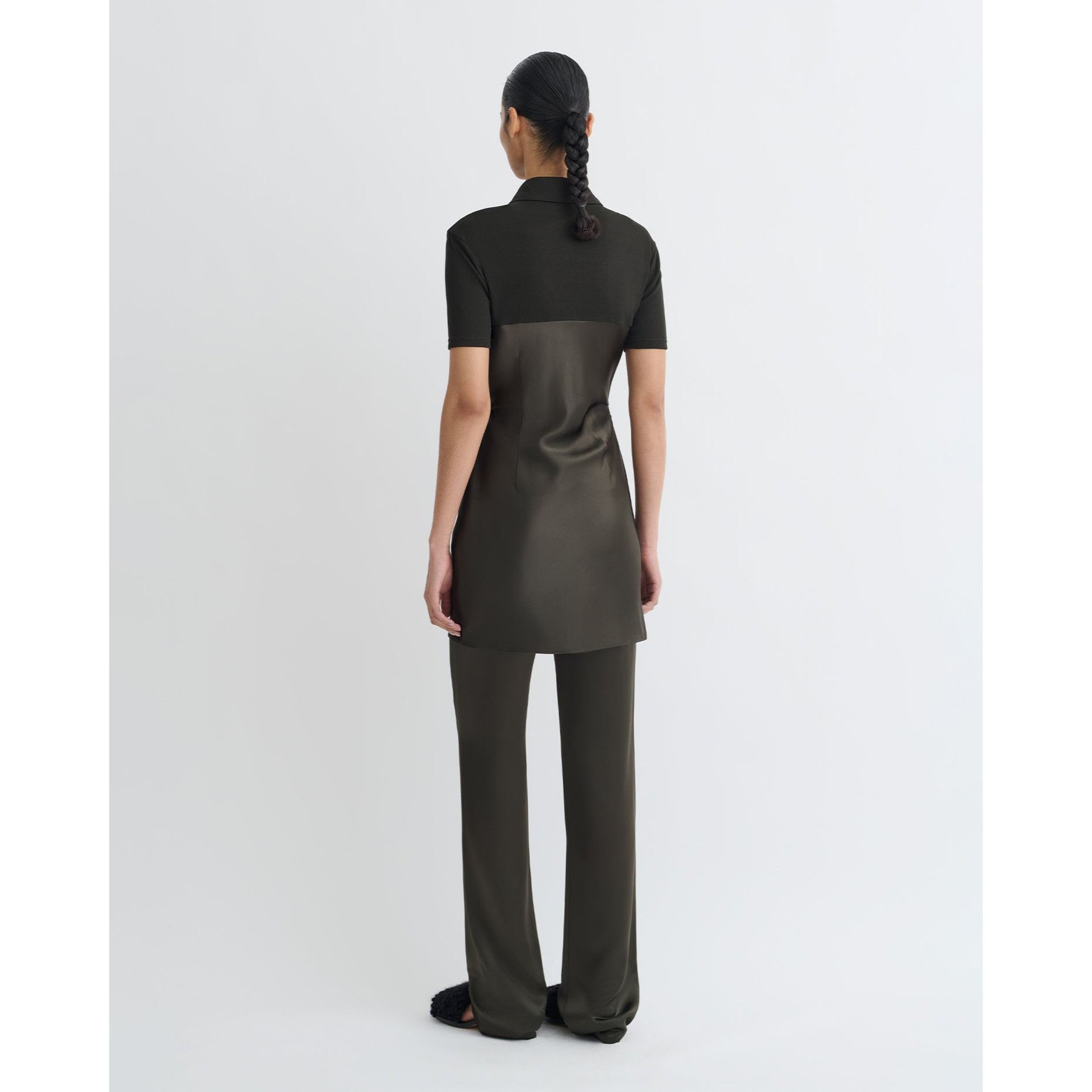 Nanushka Nanushka Heceta Mesh Jersey & Slip Satin Fabric Blocked Min Size L / US 10 / IT 46 - 9 Thumbnail