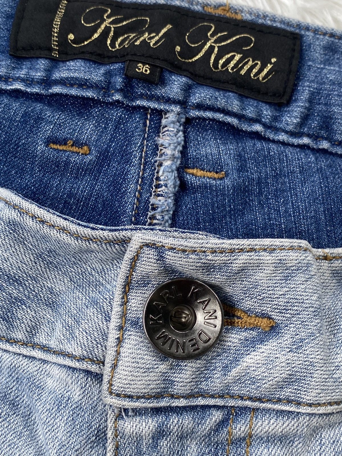Karl Kani 🔥BINDING NOW🔥 Distressed Karl Kani denim streetwear Size US 36 / EU 52 - 10 Thumbnail