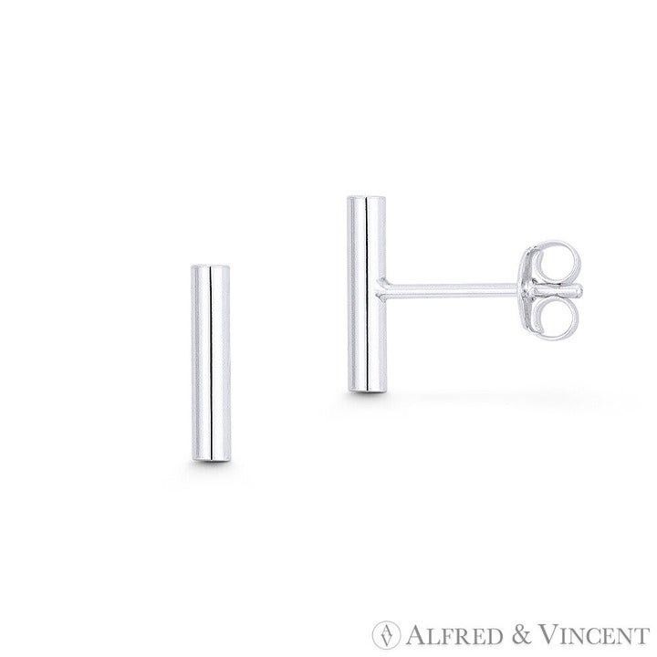 Other Straight Cylinder Bar Earplug Stud Earrings Sterling Silver Size ONE SIZE - 1 Preview