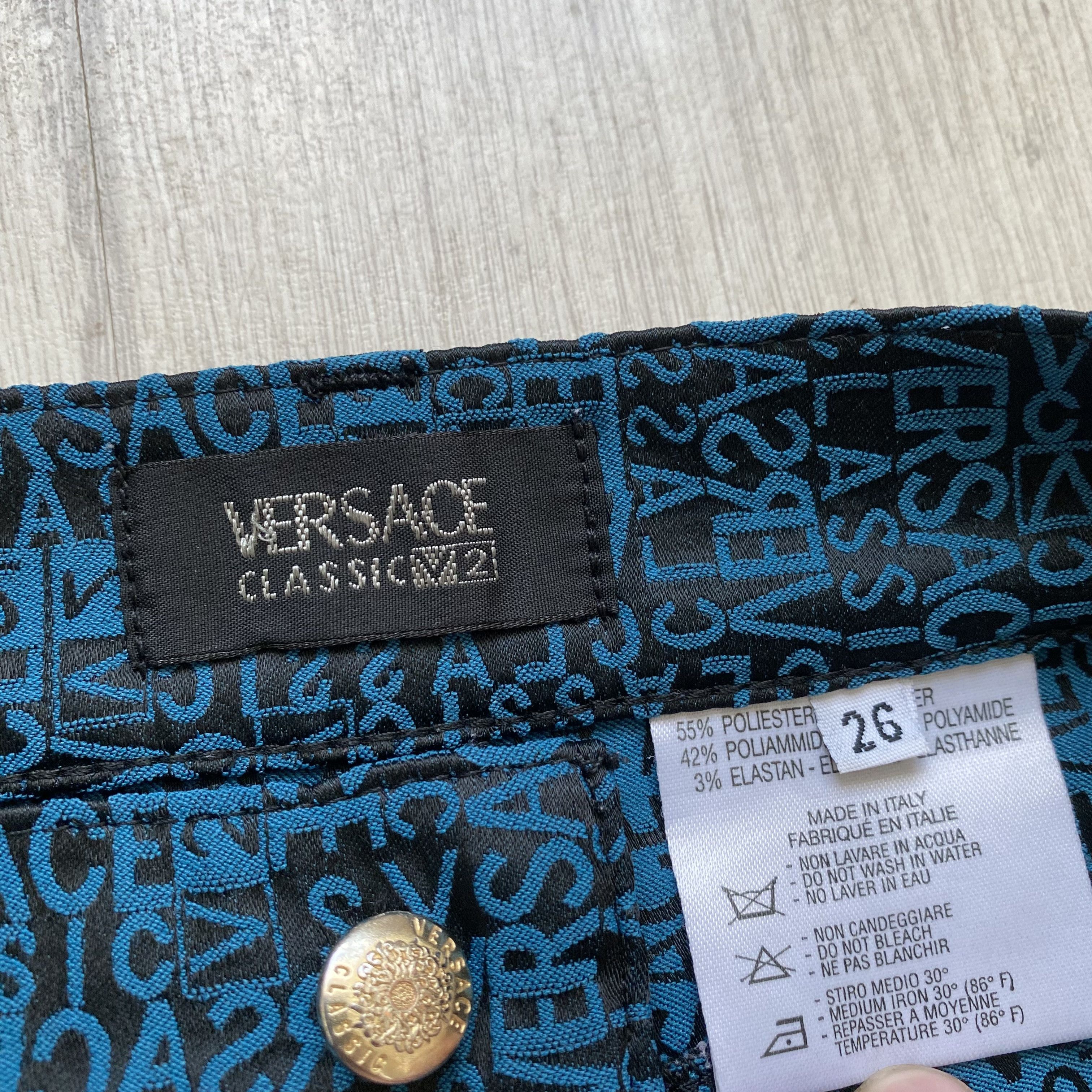 Versace 💎Rare Vintage Versace Jeans Couture Monogram Pant Y2K Size 26" / US 2 / IT 38 - 6 Thumbnail