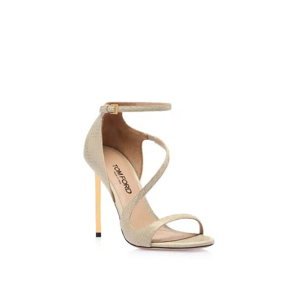 Tom Ford o1loc1c0925 W3545 Snakeskin Newton Sandals in Beige Size US 8 / IT 38 - 5 Thumbnail