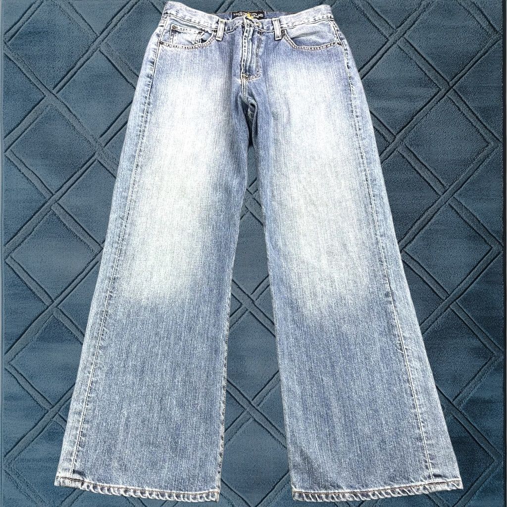 Lucky Brand Jeans 31x30 Relaxed Straight Blue Denim Stretch Mens, Men's