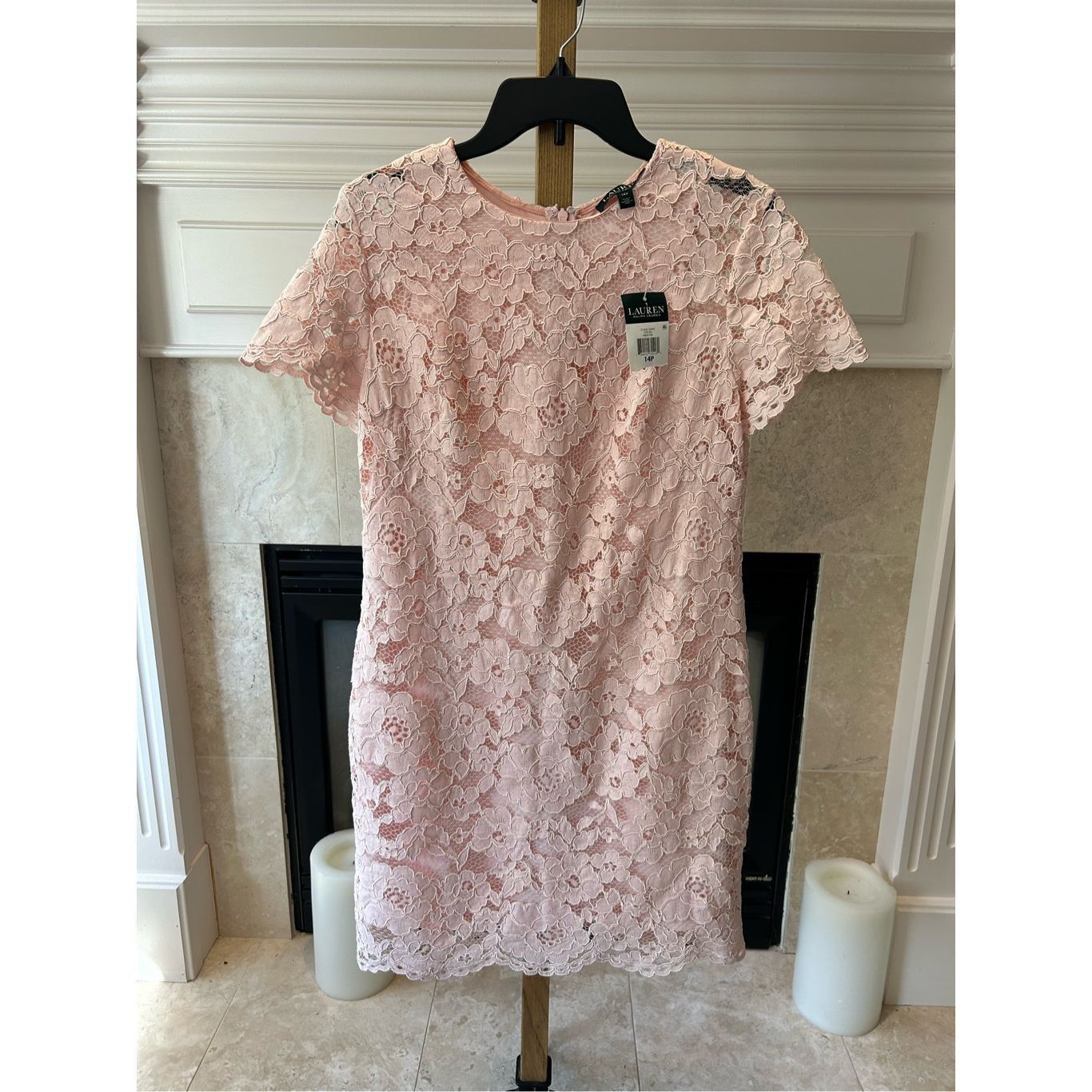 Lauren Ralph Lauren Lauren Ralph Lauren Women's Petite Pink Lace Sheath  Formal E | Grailed