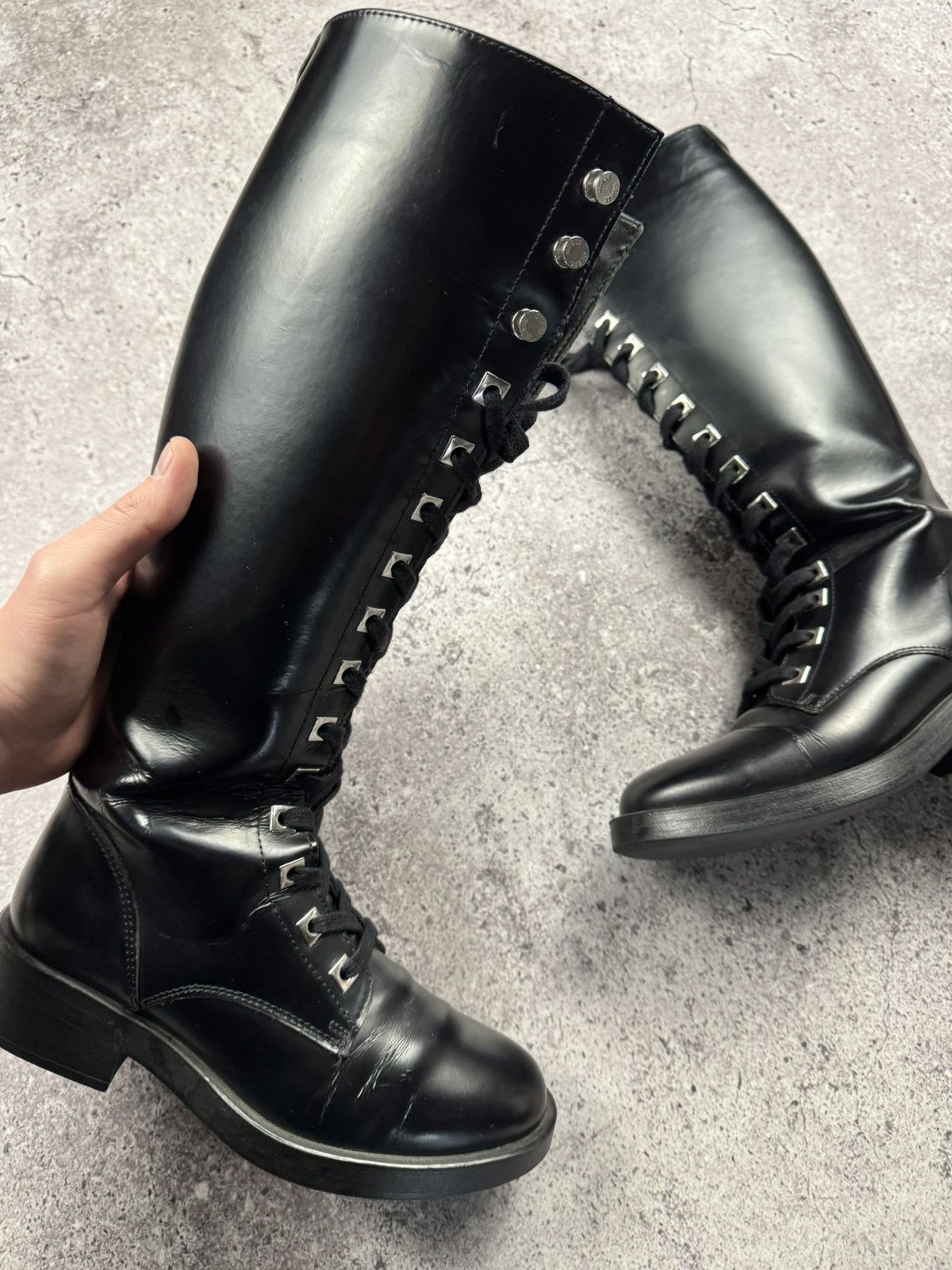 Japanese Brand Vintage AS 98 Zip Ankle Owens Style Leather Distressed Boots Size US 7 / IT 37 - 8 Thumbnail