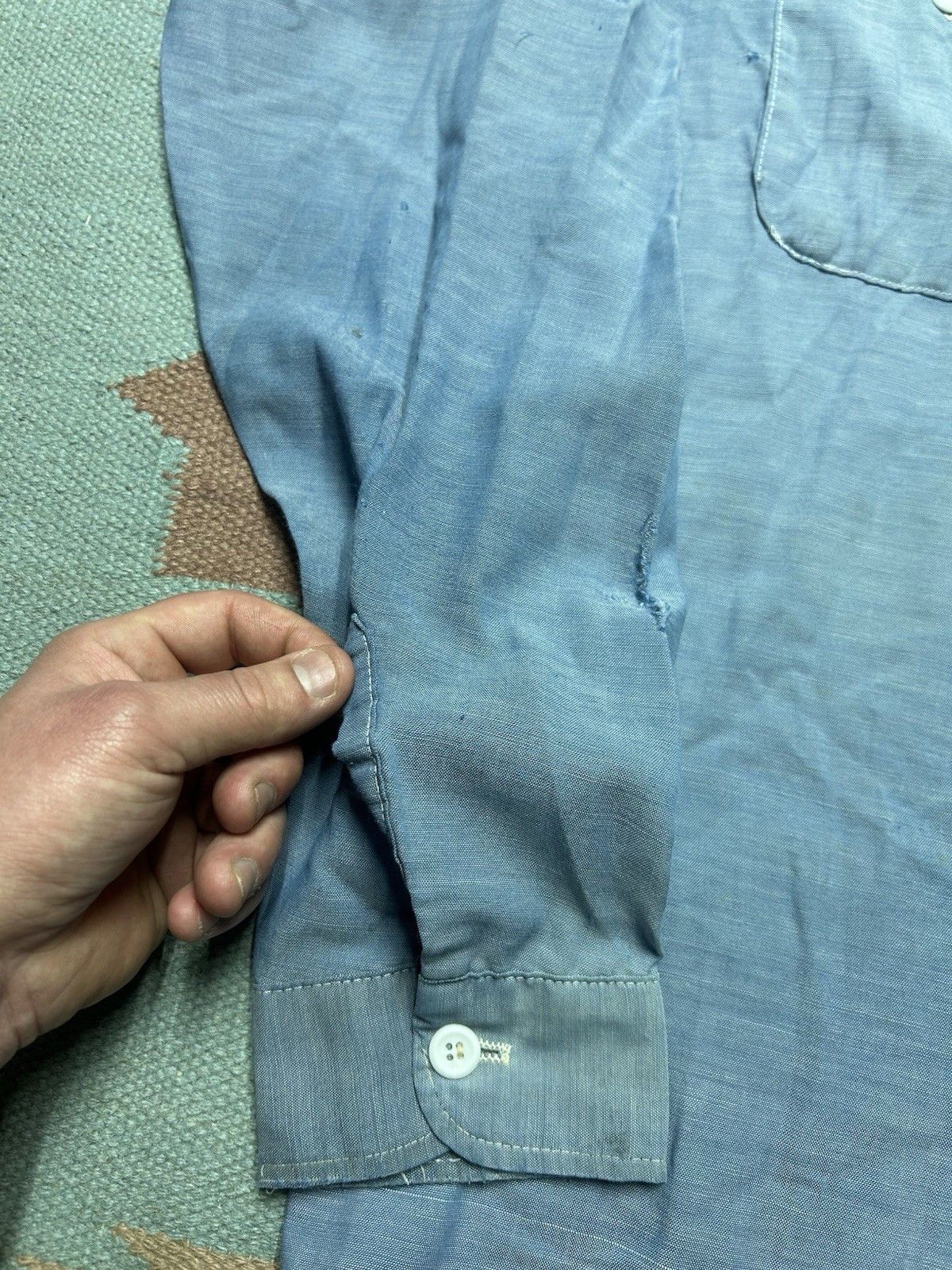 Vintage Vtg 1970s chambray work shirt King Kole distressed AS IS M Size US M / EU 48-50 / 2 - 3 Thumbnail