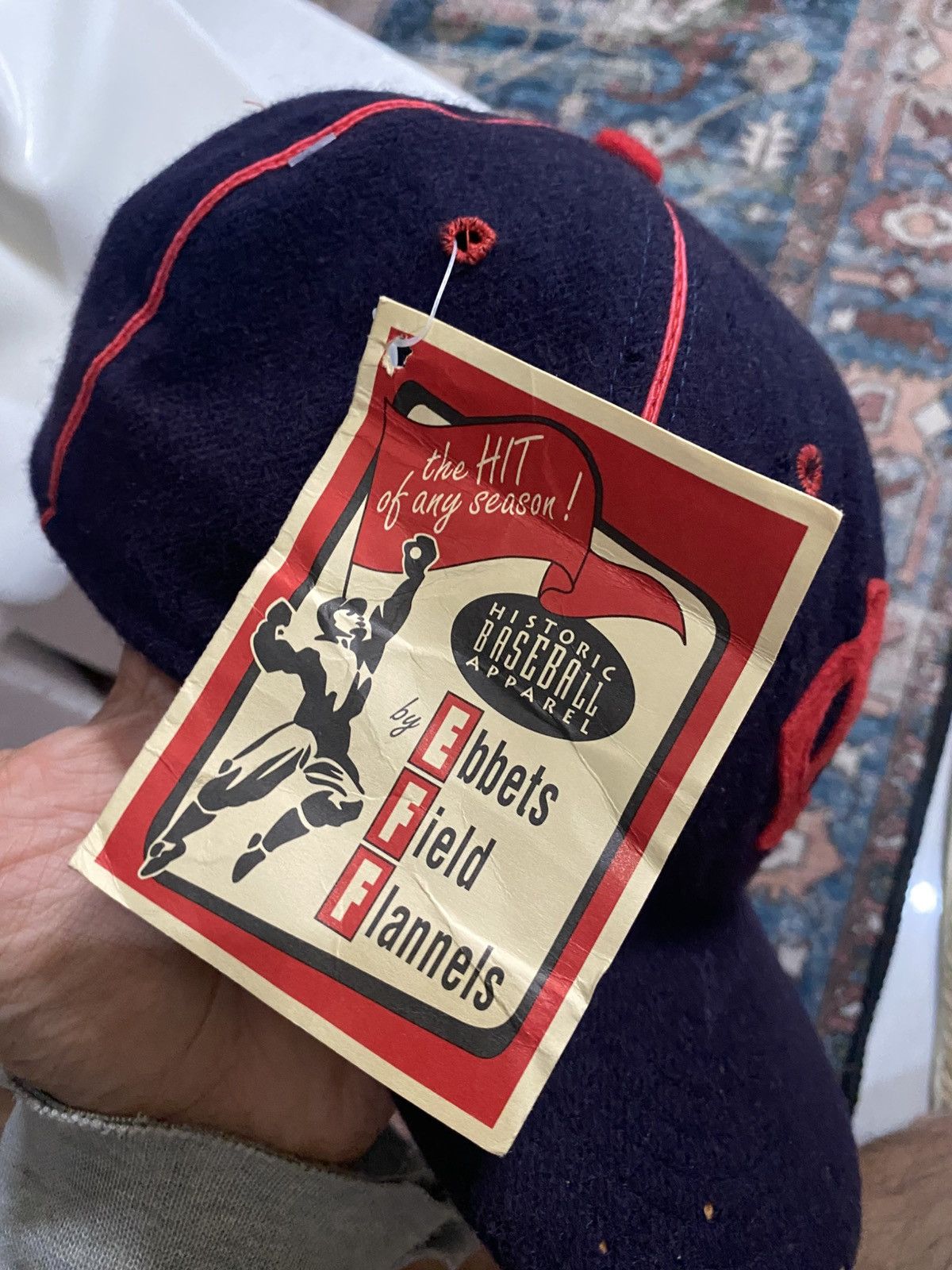 🔥RARE🔥 Vintage Ebbets Field KC Monarch Wool Hat Buck O'neill